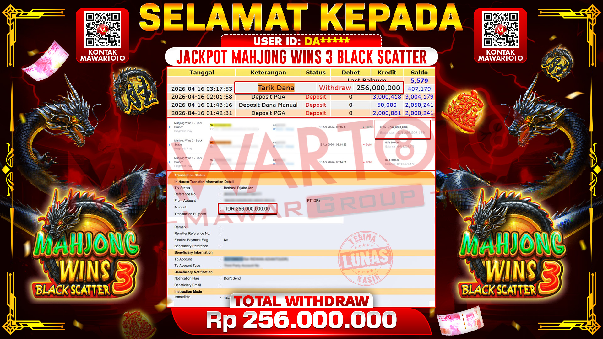 JACKPOT MAHJONG WINS 3 BLACK SCATTER