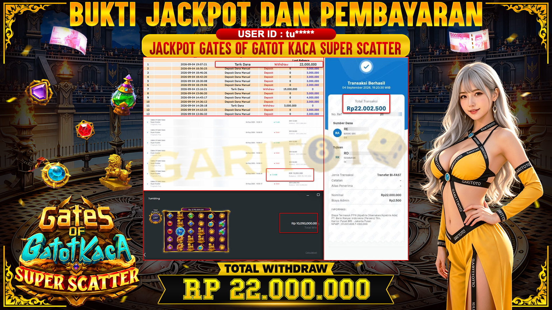 JACKPOT  Gates Of Gatot Kaca Super Scatter