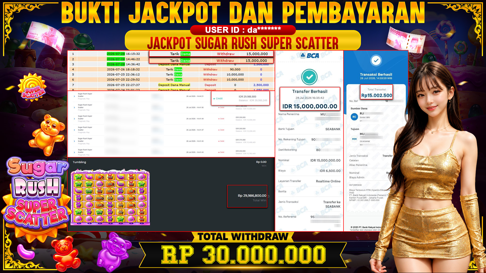 JACKPOT Sugar Rush Super Scatter