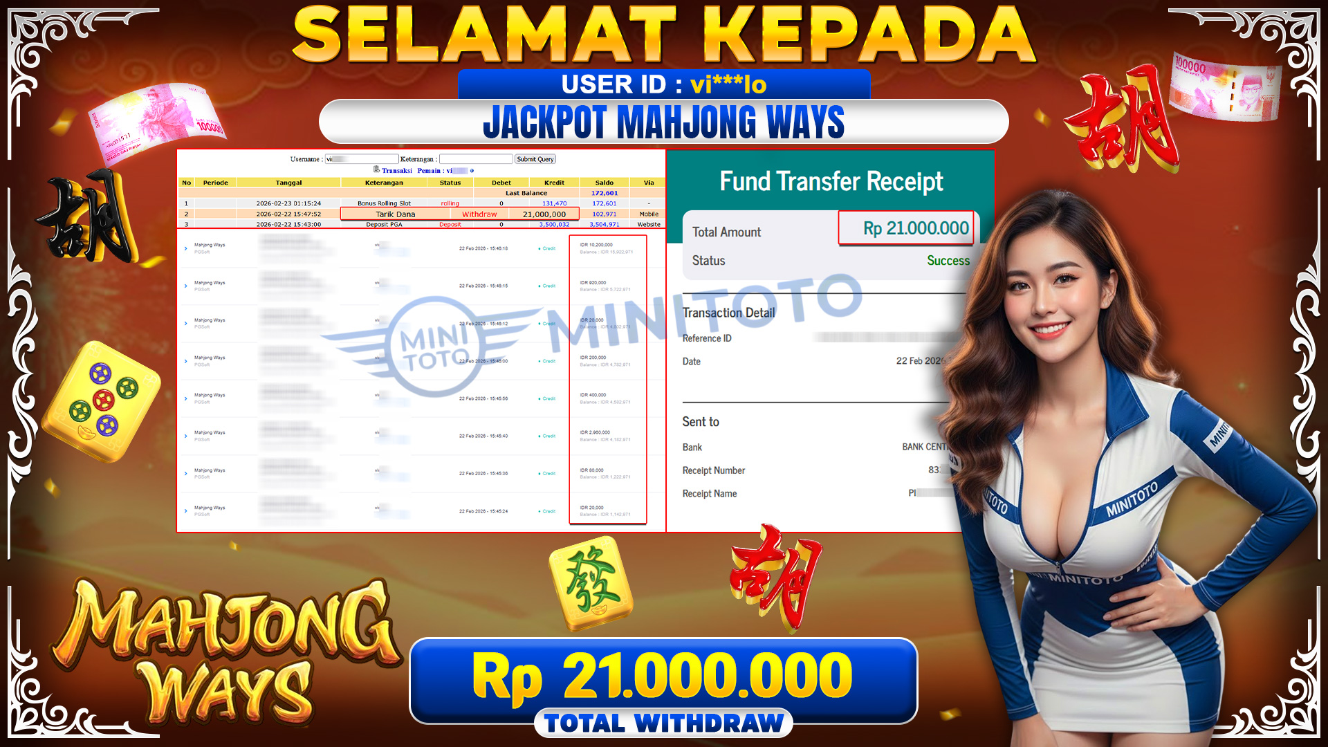 JACKPOT SLOT MAHYONG WAYS  - PGSoft