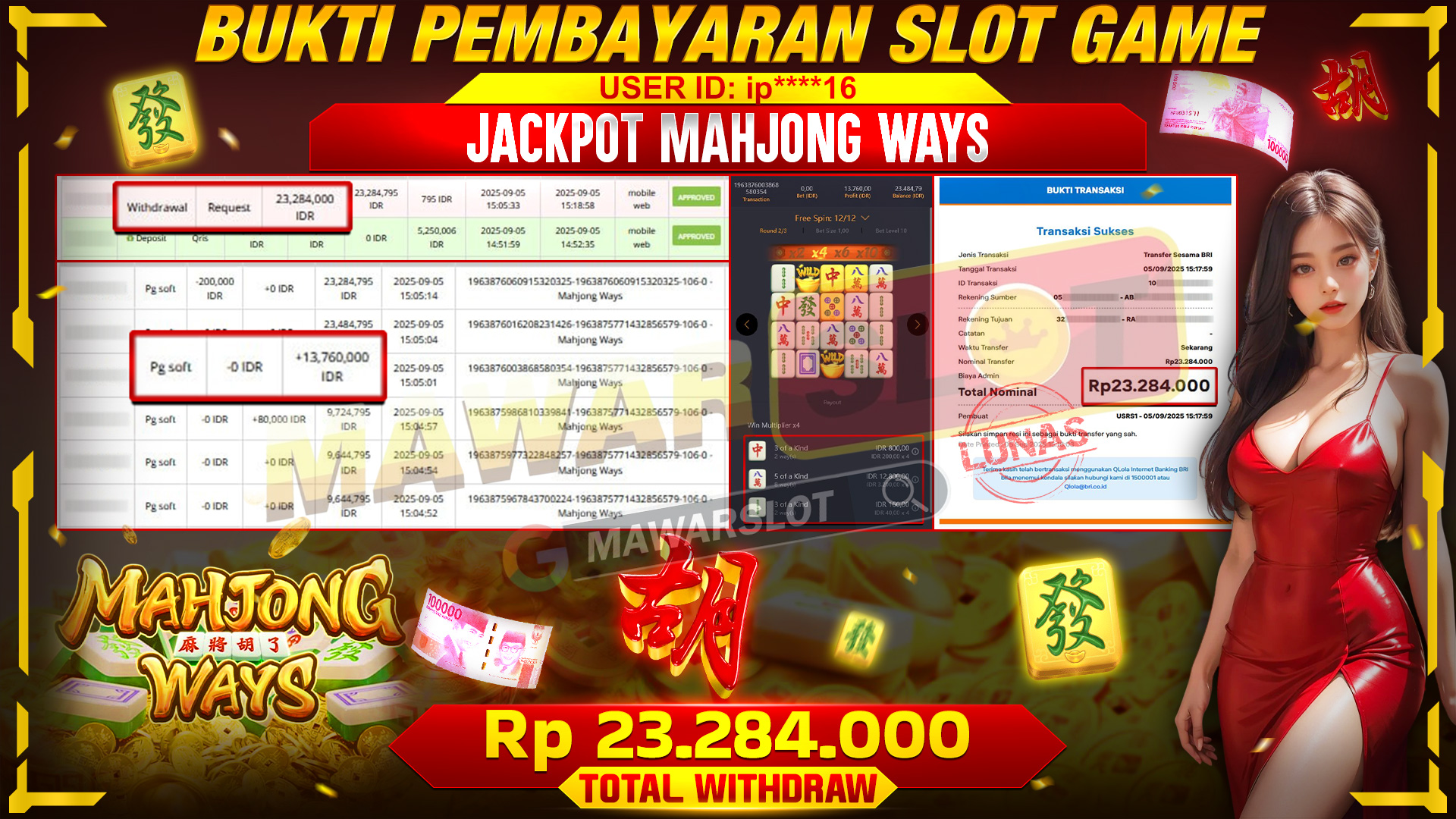 Mahjong Ways Kasih Kejutan, WD 23 Juta  Cair Kilat! Scatter Turun Deras, Saldo Meledak