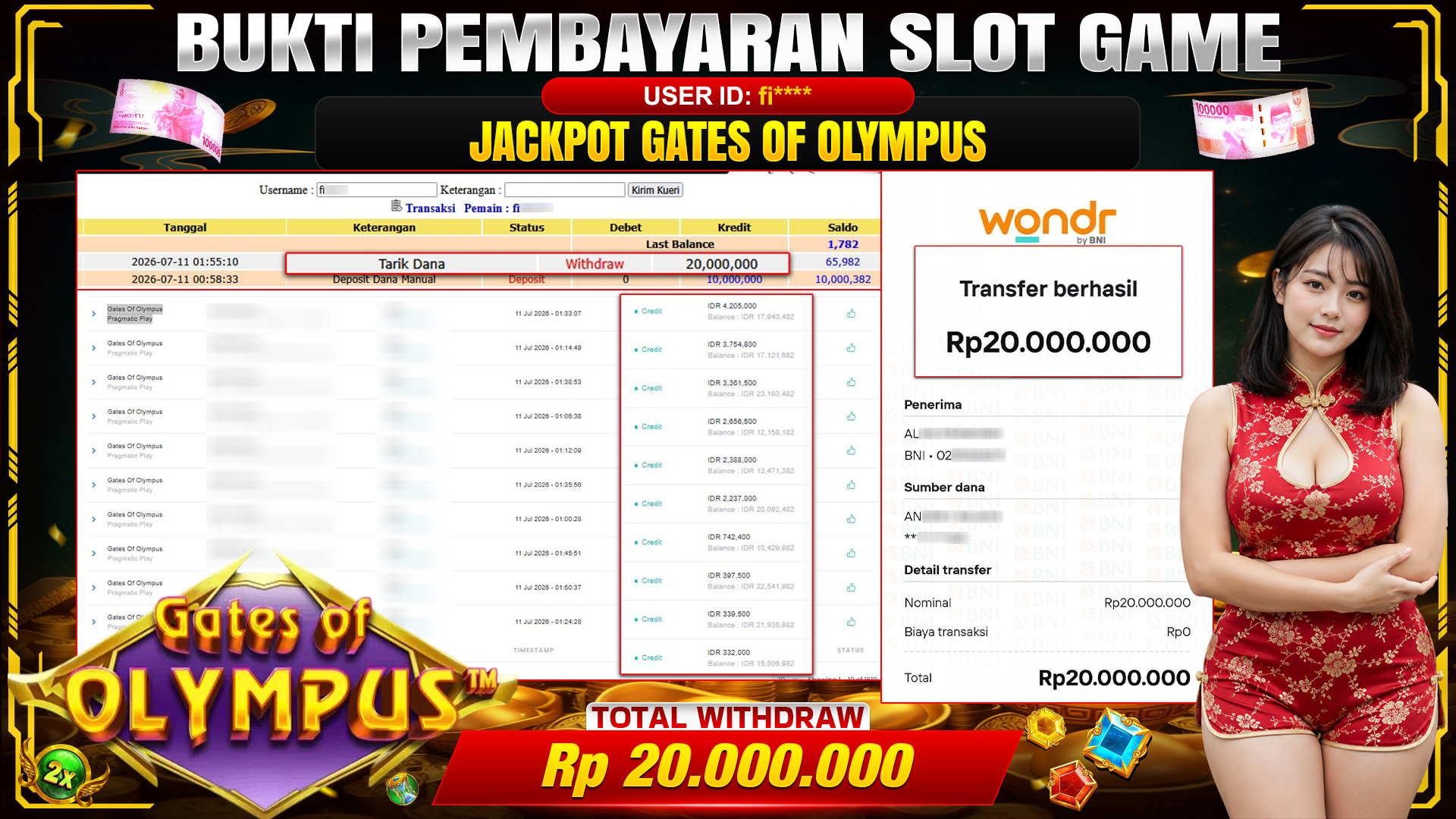 💰🎉 TOTO80 – JACKPOT SLOT GATES OF OLYMPUS   RP. 20,000,000,- TELAH DIBAYARKAN!💰🎉