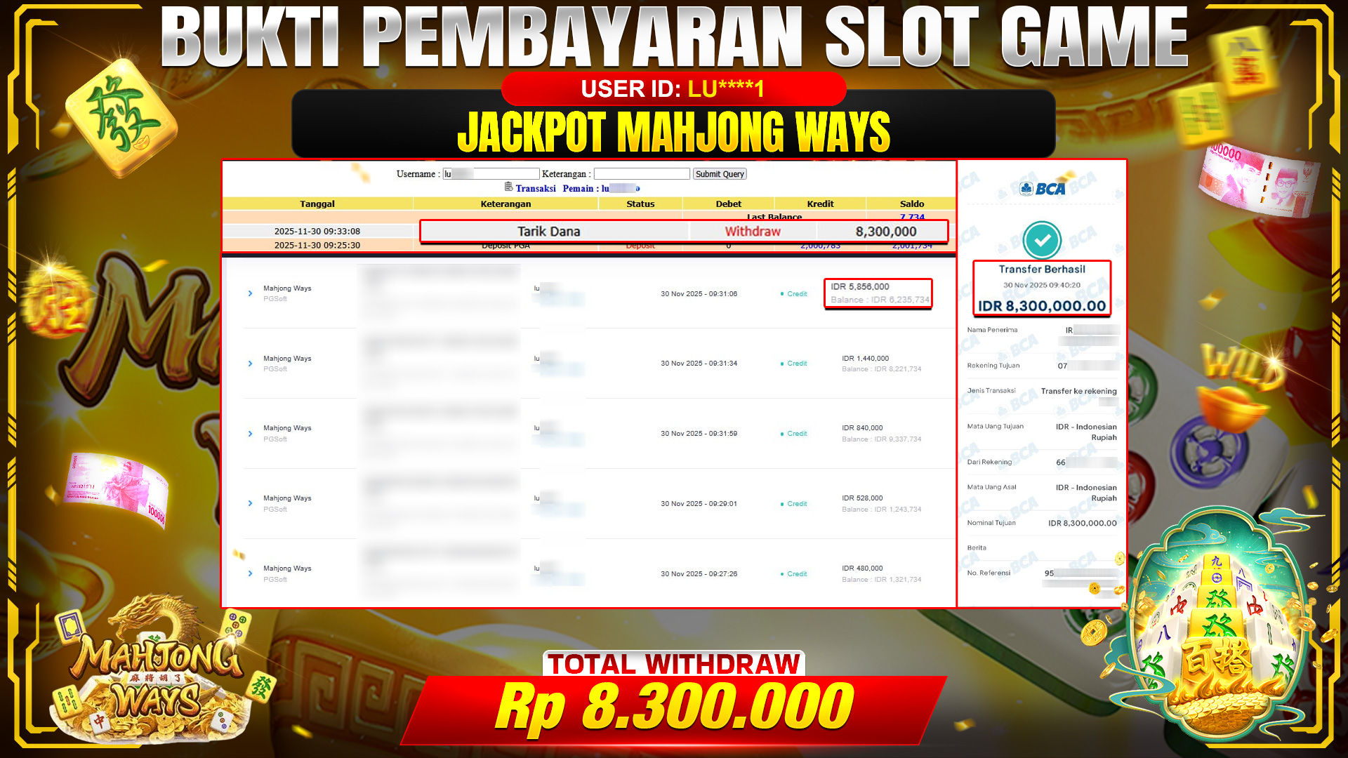 🎉 TOTO80 – JACKPOT SLOT MAHJONG WAYS RP.8.300.000,- TELAH DIBAYARKAN! 🎉