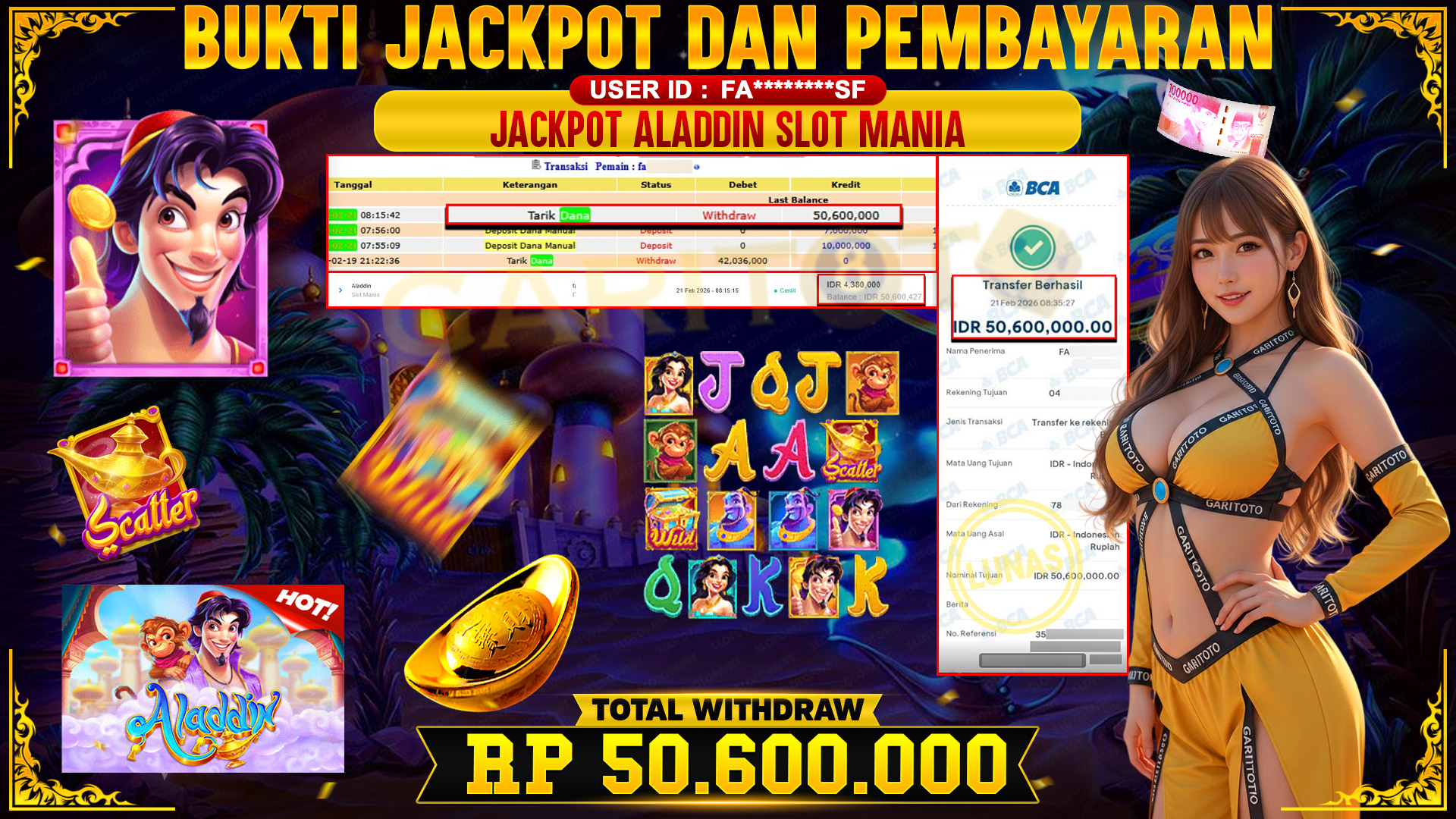 JACKPOT ALADDIN SLOT MANIA