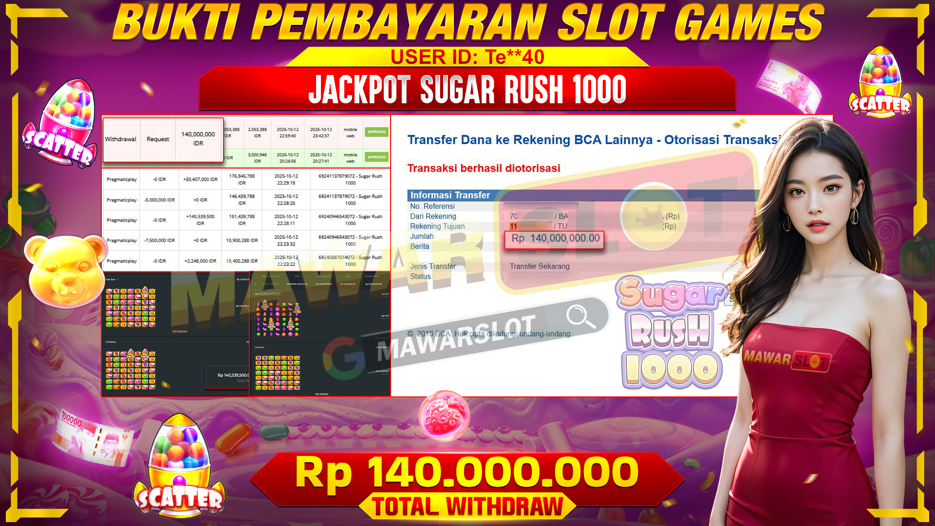Manisnya Jackpot! Sugar Rush 1000 Pecah Scatter Puluhan Kali Dari Spin Santai Jadi Sultan!