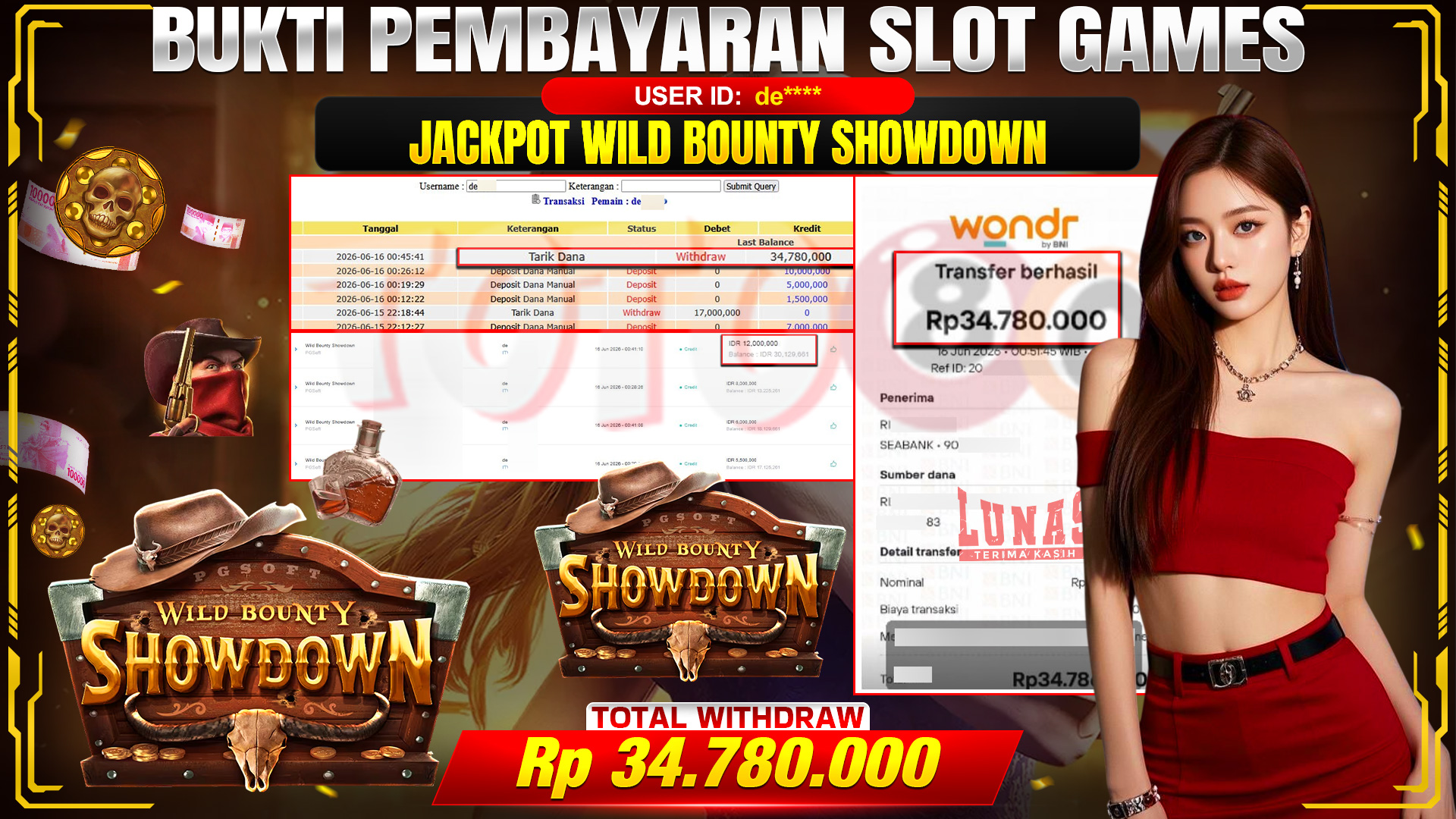 💰🎉 TOTO80 – JACKPOT SLOT WILD BOUNTY SHOWDOWN  RP. 34.780.000,- TELAH DIBAYARKAN!💰🎉