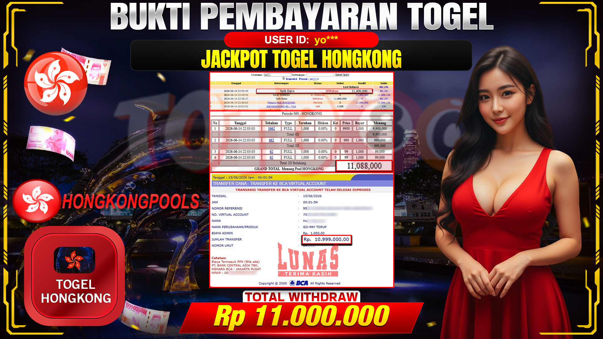 💰🎉 TOTO80 – JACKPOT  HONGKONG POOLS RP. 11,000,000,- TELAH DIBAYARKAN! 💰🎉