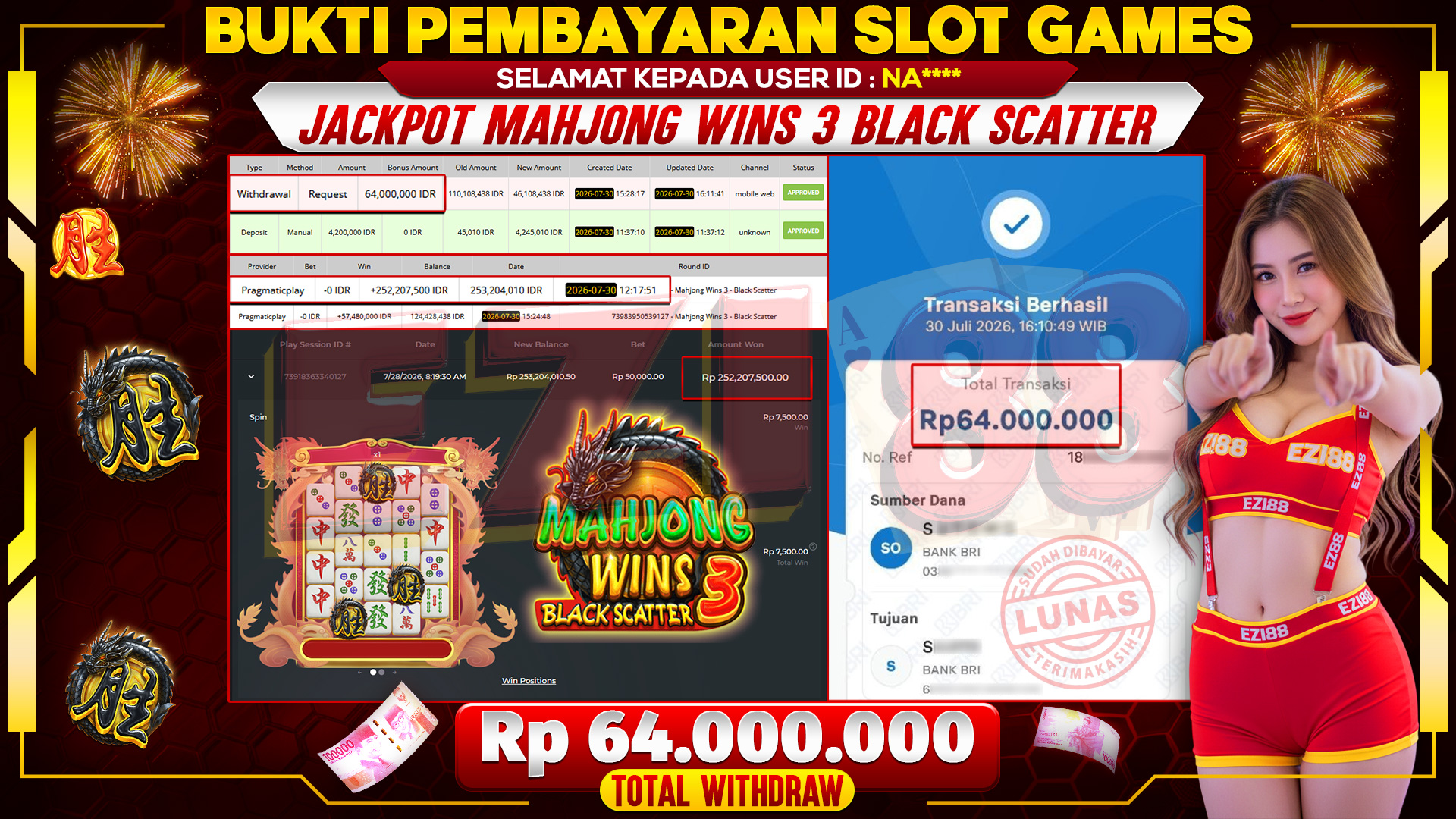JACKPOT MAHJONG WINS 3 BLACK SCATTER