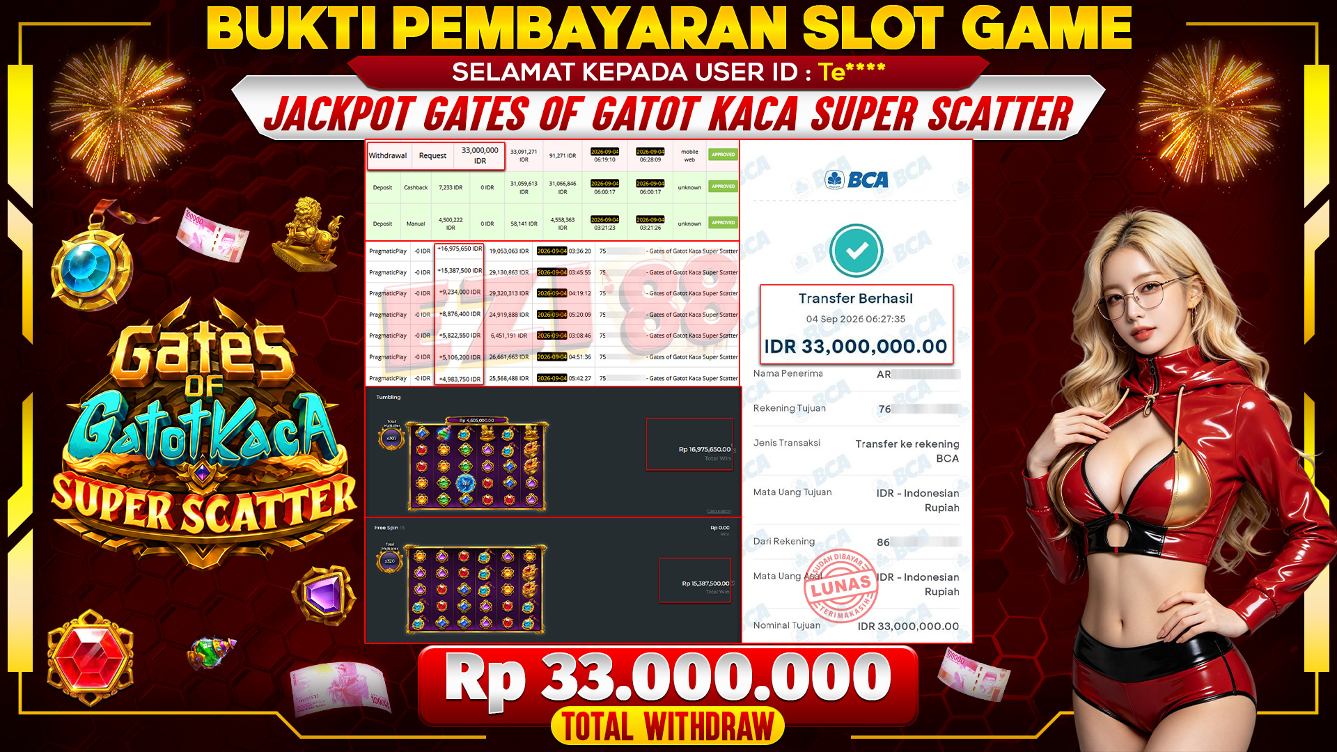 JACKPOT GATES OF GATOT KACA SUPER SCATTER