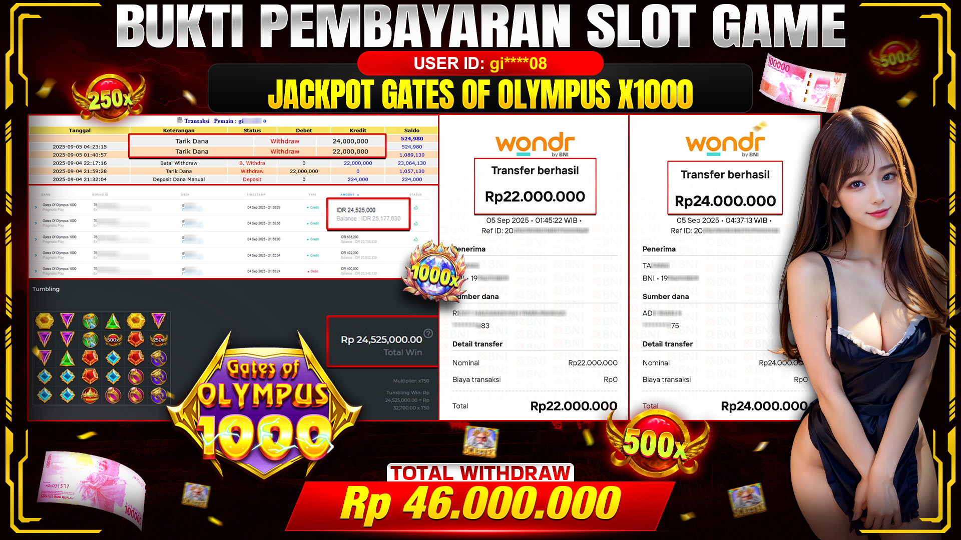 🎉 TOTO80 – JACKPOT SLOT GATES OF OLYMPUS 1000 RP.46,000,000,- TELAH DIBAYARKAN! 🎉