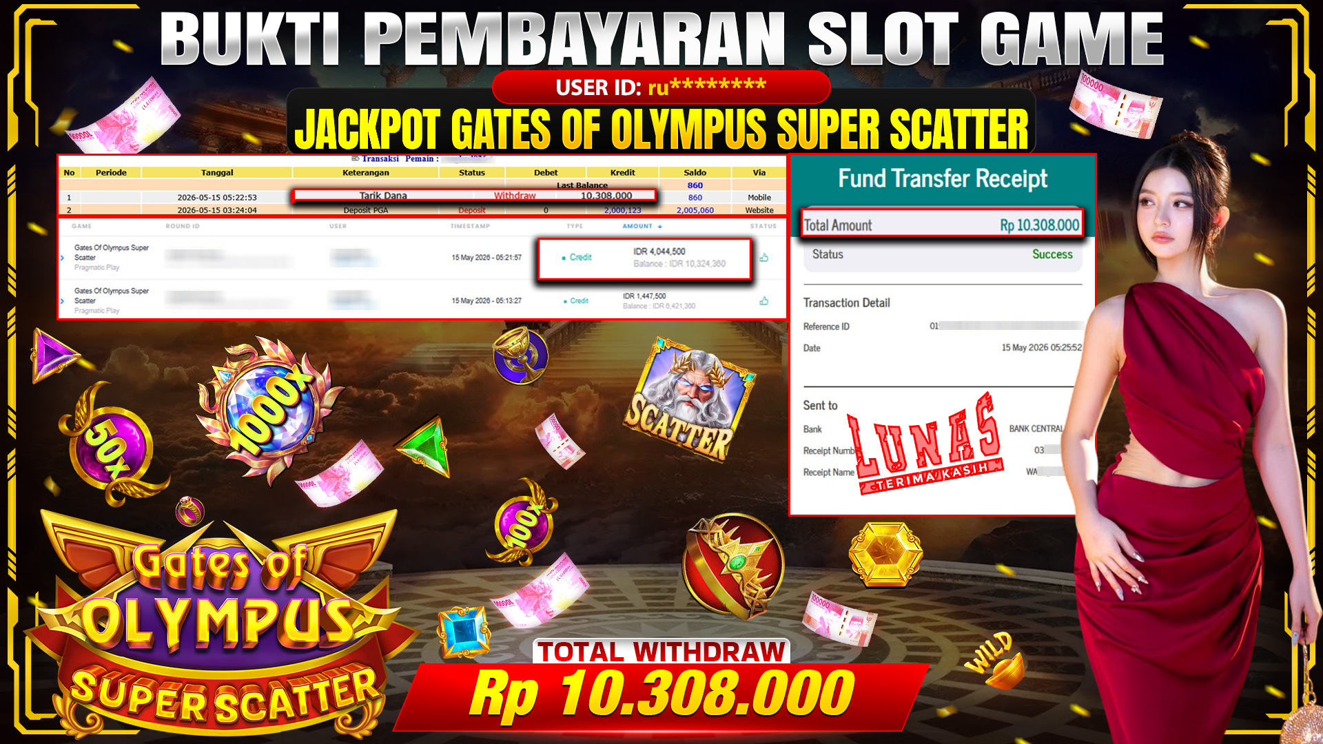 💰🎉 TOTO80 – JACKPOT SLOT GATES OF OLYMPUS SUPER SCATTER RP. 10,308,000,- TELAH DIBAYARKAN!💰🎉