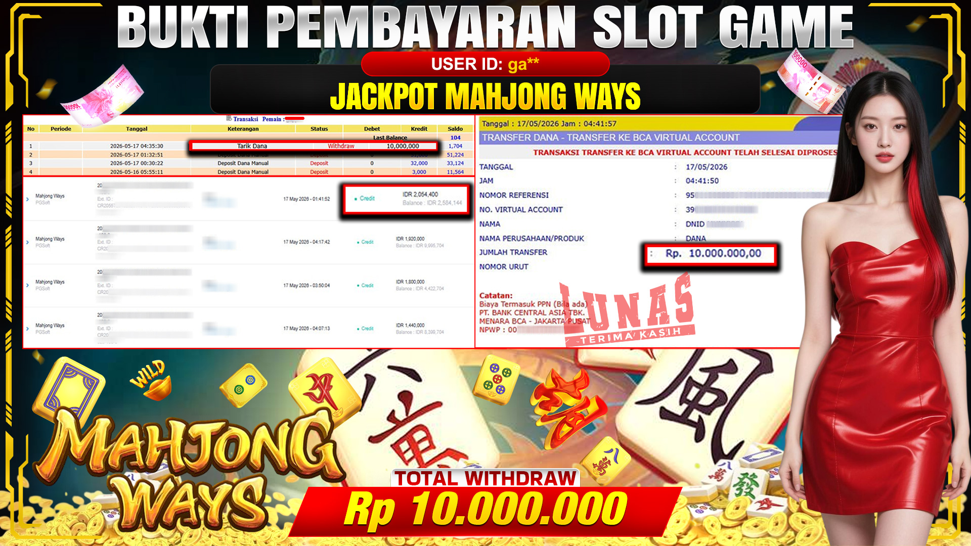 💰🎉 TOTO80 – JACKPOT SLOT MAHJONG WAYS  RP. 10,000,000,-  TELAH DIBAYARKAN!💰🎉