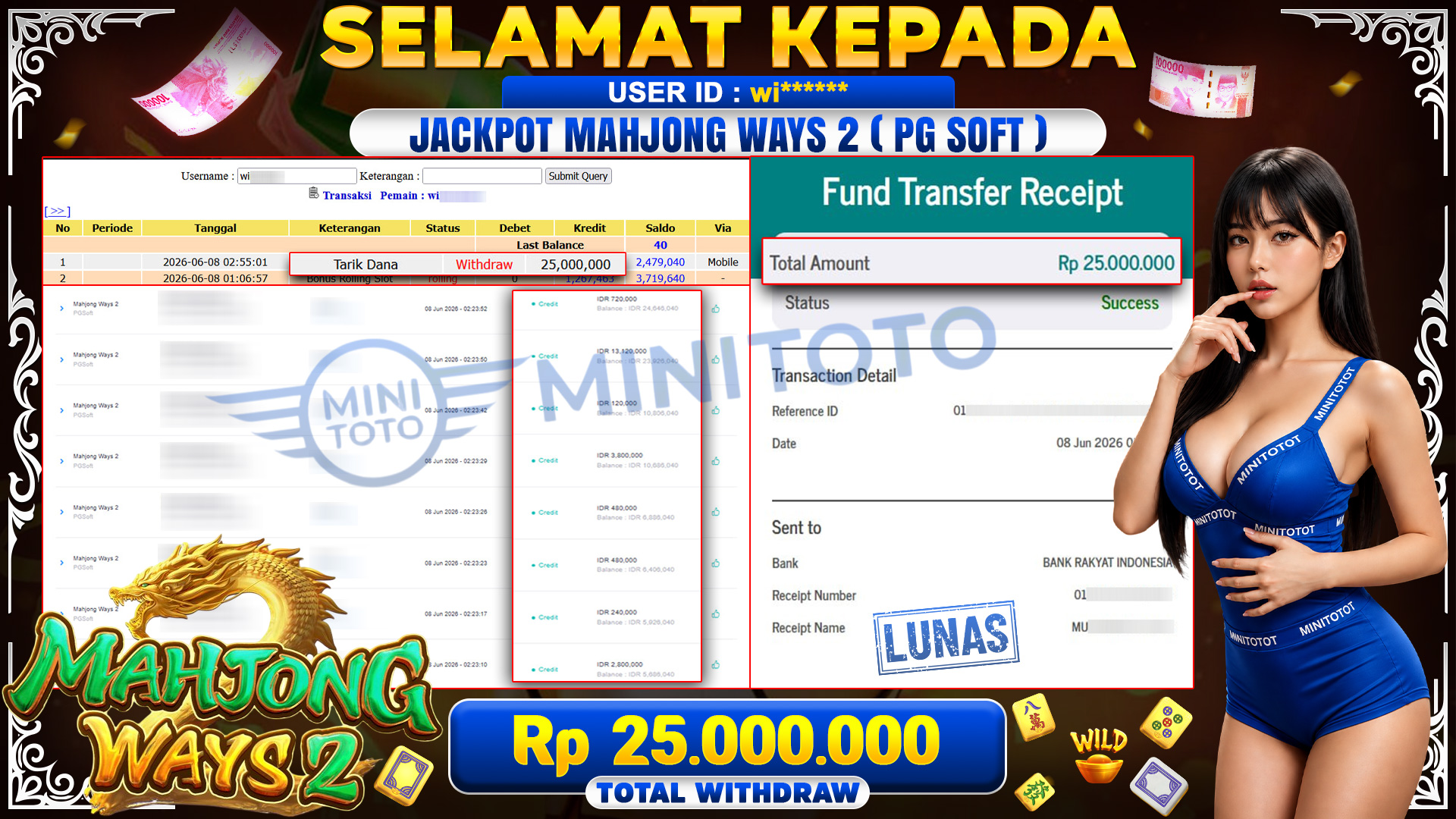 BUKTI JACKPOT MAHJONG WAYS 2 - PG SOFT