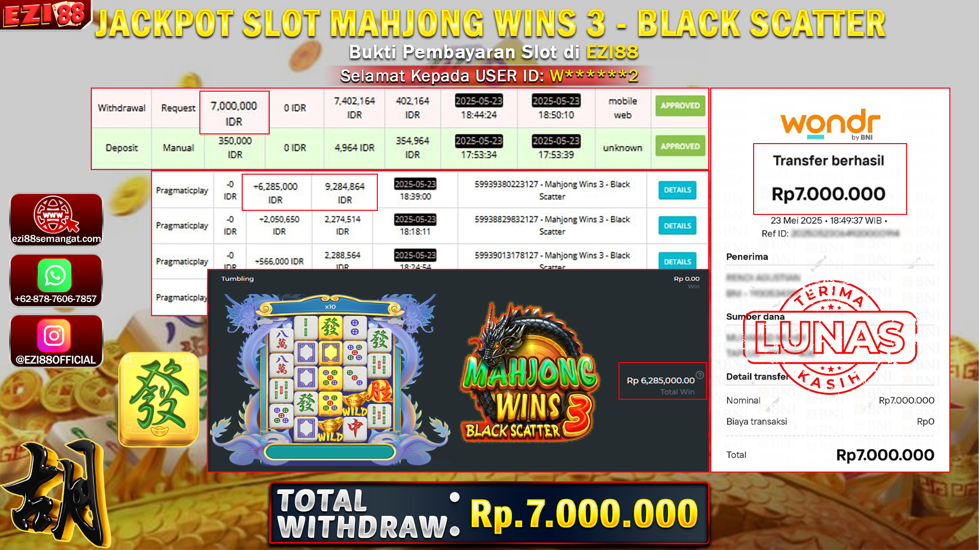 JACKPOT SLOT MAHJONG WINS 3 - BLACK SCATTER
