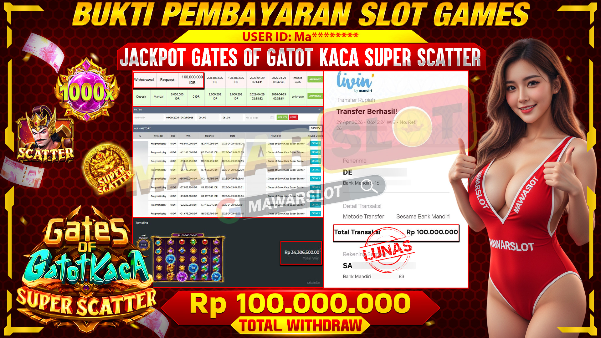 Super Scatter Gatot Kaca Mengamuk! Siap Bawa Maxwin!