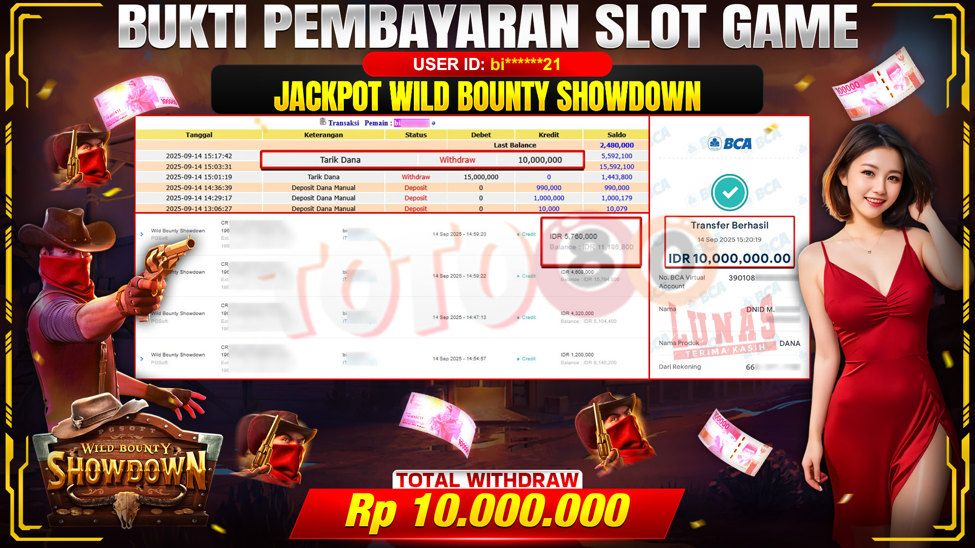 🎉 TOTO80 – JACKPOT WILD BOUNTY SHOWDOWN RP.10,000,000,- TELAH DIBAYARKAN! 🎉