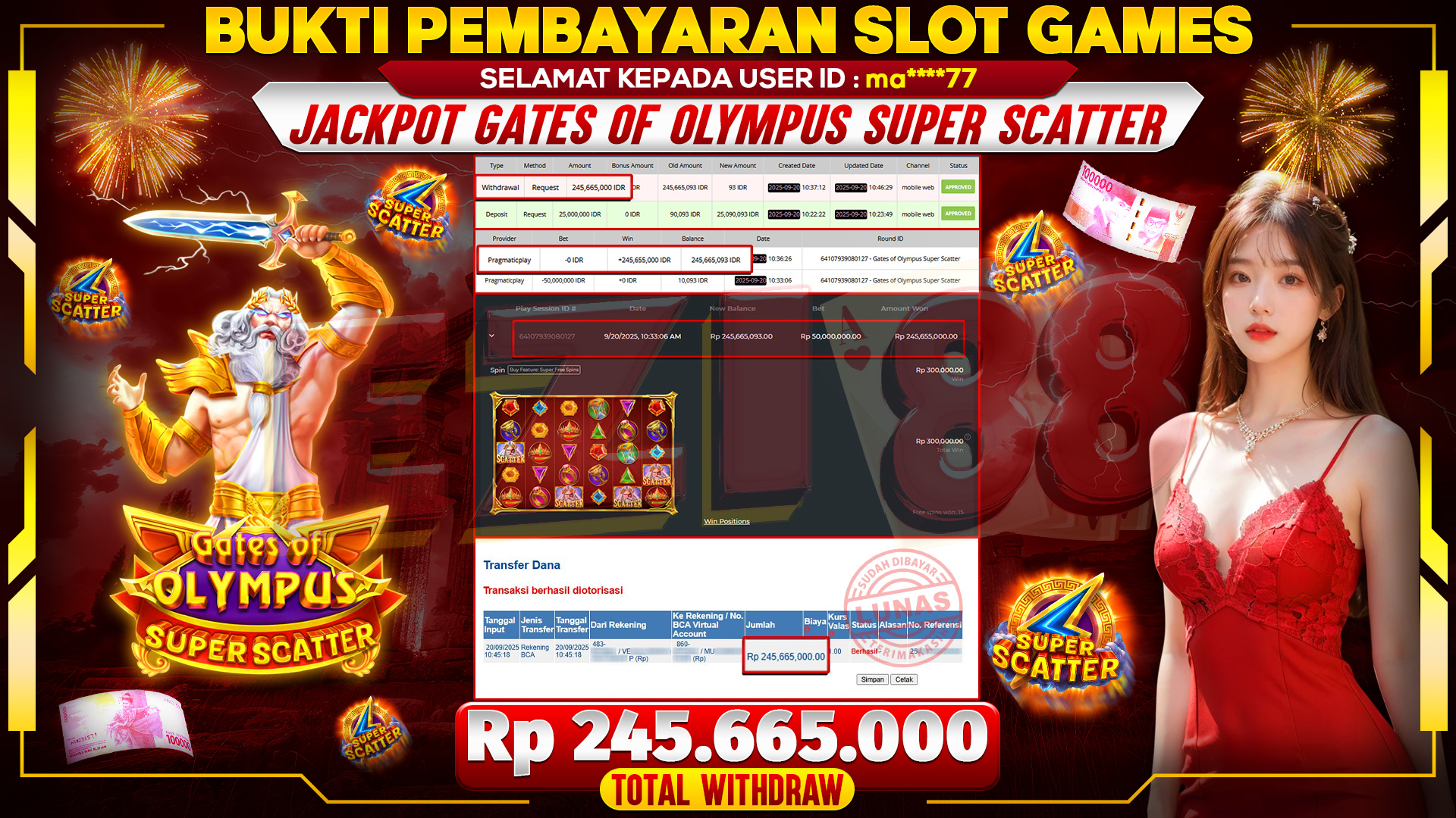 JACKPOT GATES OF OLYMPUS SUPER SCATTER