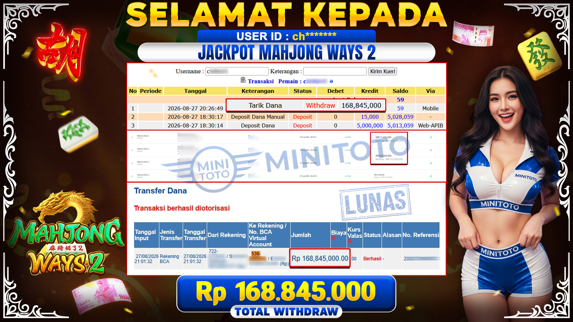 BUKTI JACKPOT MAHJONG WAYS 2 - PG SOFT