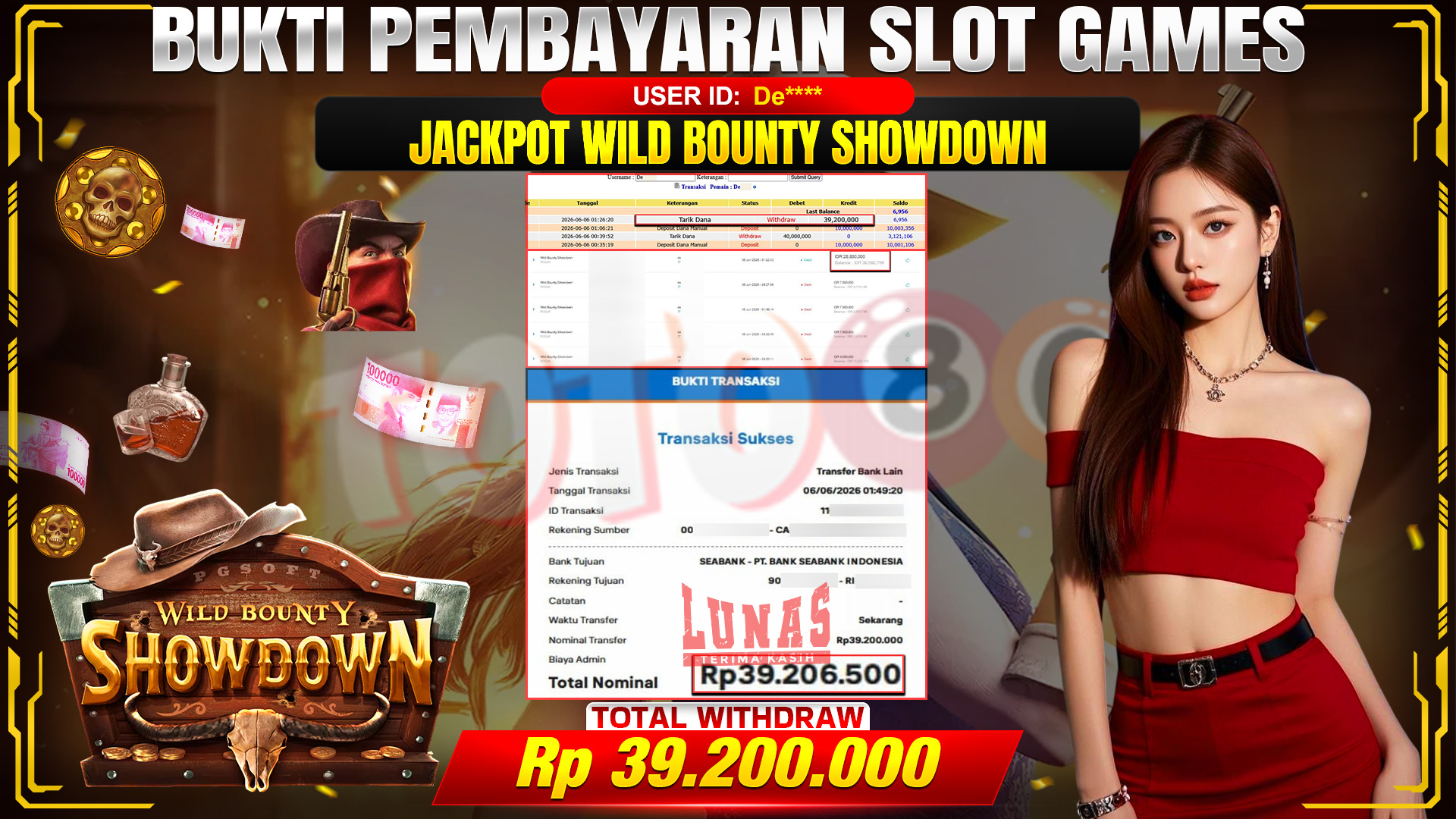 💰🎉  TOTO80 – JACKPOT SLOT WILD BOUNTY SHOWDOWN RP. 39,200,000- TELAH DIBAYARKAN! 💰🎉 