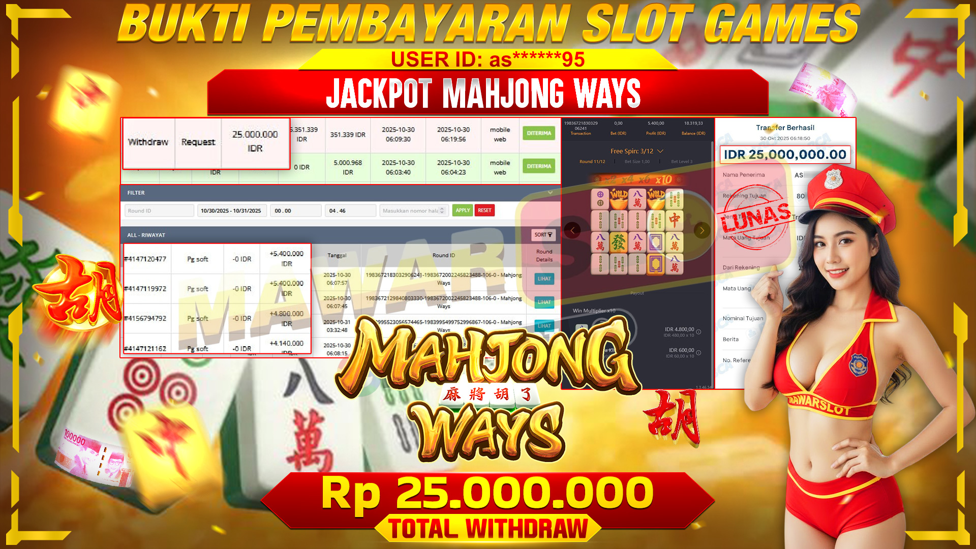 Mahjong Ways GACOR! JP 25 Juta Cair