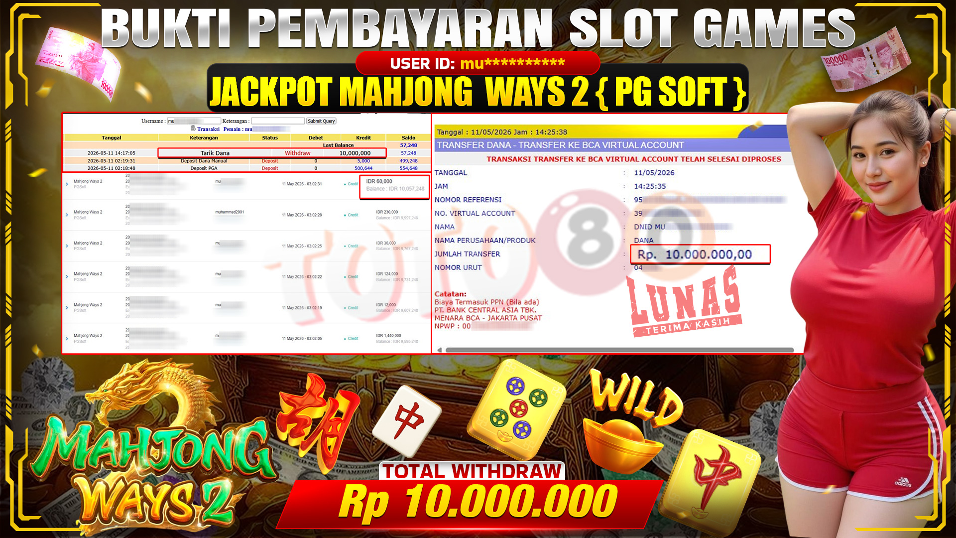💰🎉 TOTO80 – JACKPOT SLOT MAHJONG WAYS 2 RP. 10,000,000,- TELAH DIBAYARKAN!💰🎉