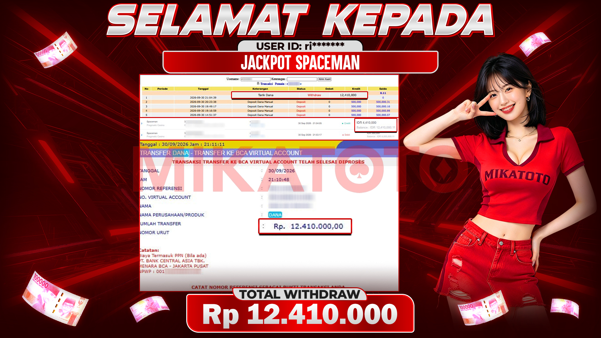 🏆 SELAMAT KEPADA PEMENANG JACKPOT DI Spaceman - Pragmatic Casino 12,410,000 🏆