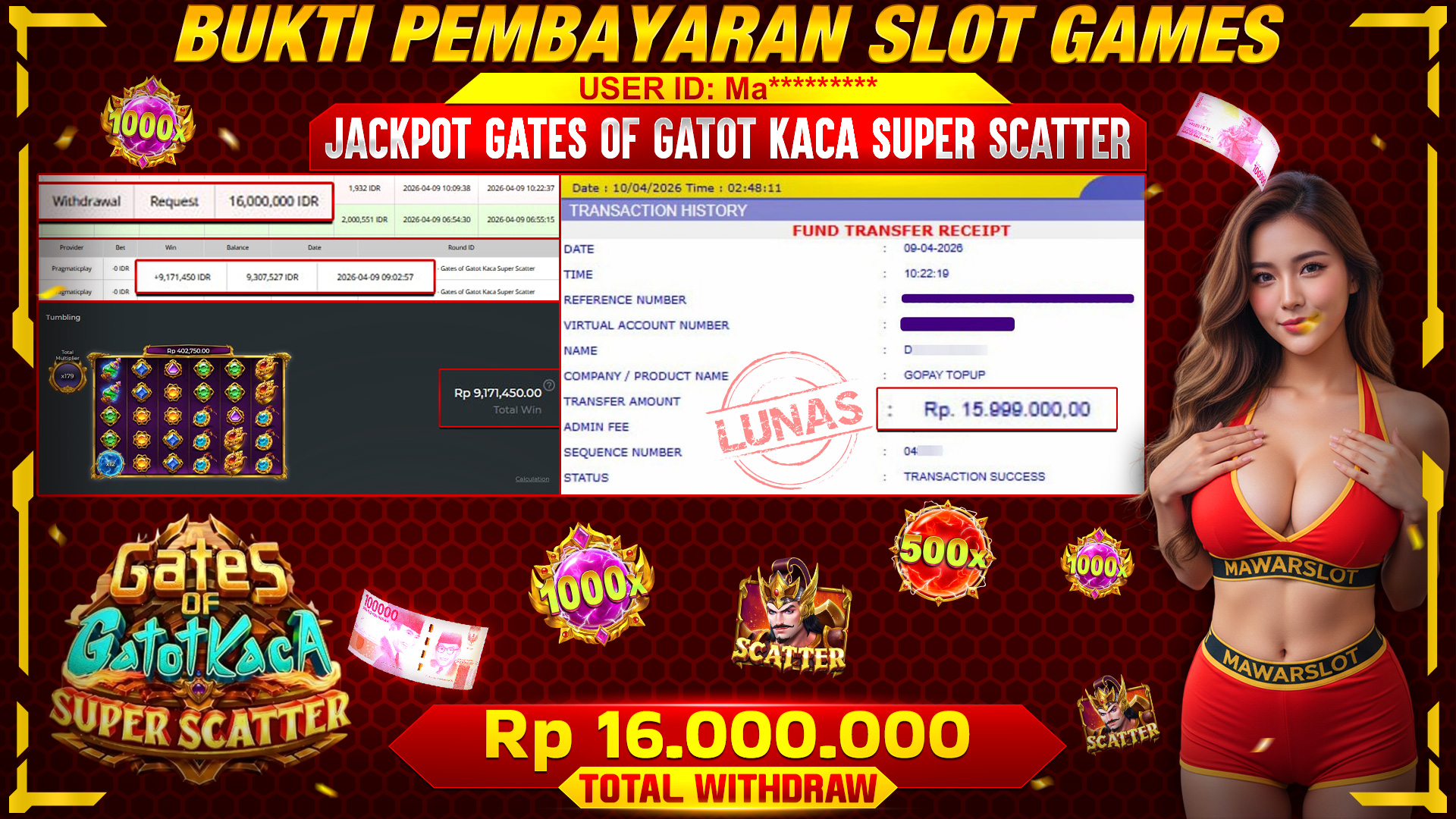 “Kekuatan Gatot Kaca Bangkit! Raih Super Scatter & Menang Besar!”