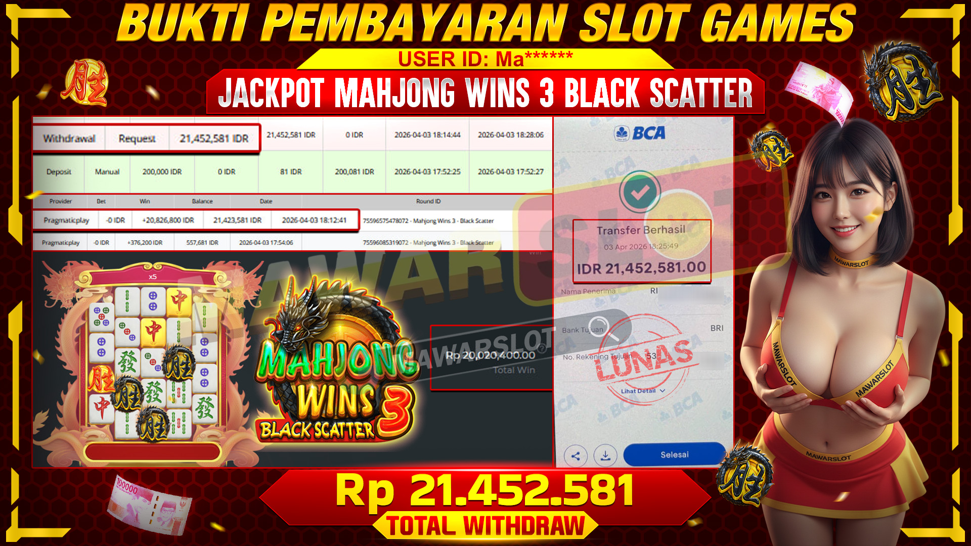 JP BESAR MAHJONG WINS 3 – BLACK SCATTER MELEDAK!