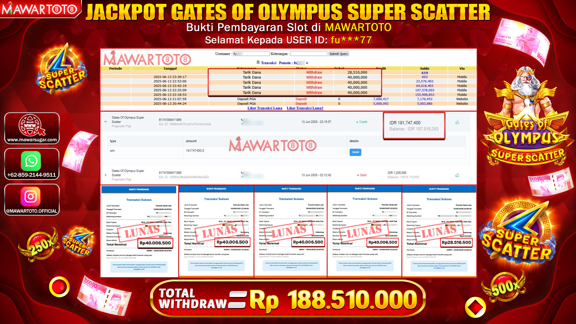 JACKPOT GATES OF OLYMPUS SUPER SCATTER