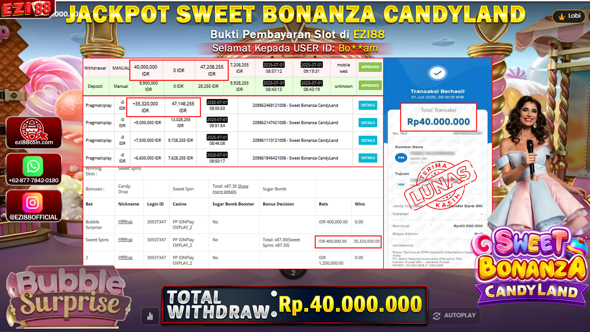 JACKPOT SWEET BONANZA CANDYLAND