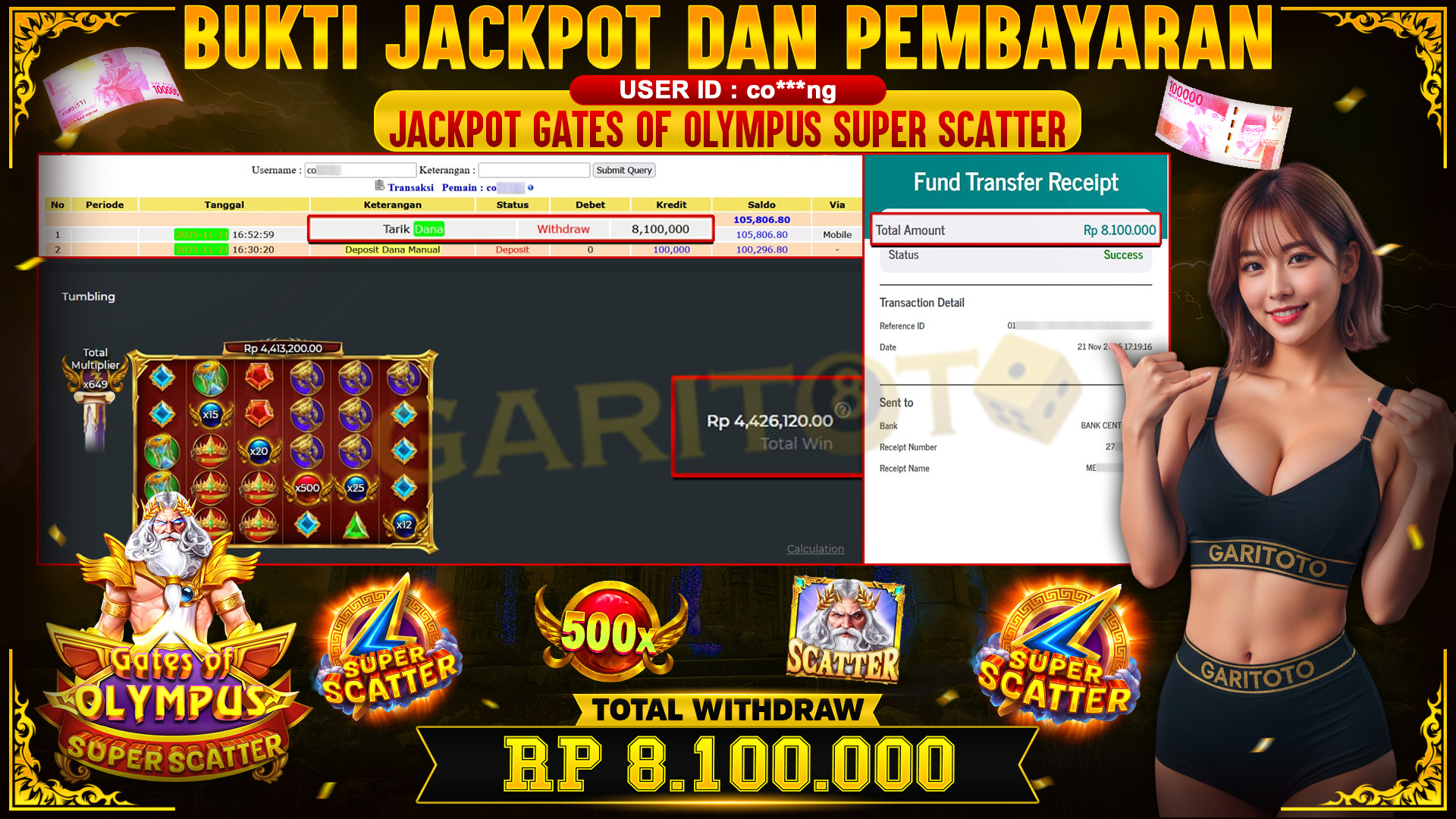 JACKPOT GATE OF OLYMPUS SUPER SCATTER