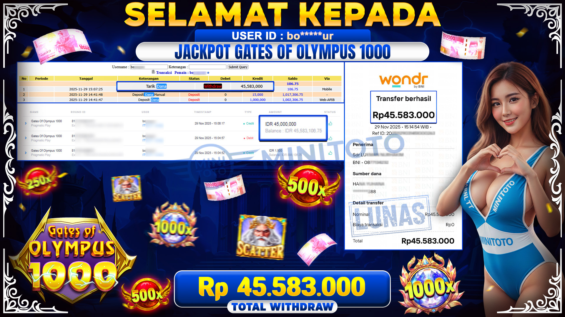 JACKPOT SLOT GATES OF OLYMPUS 1000
