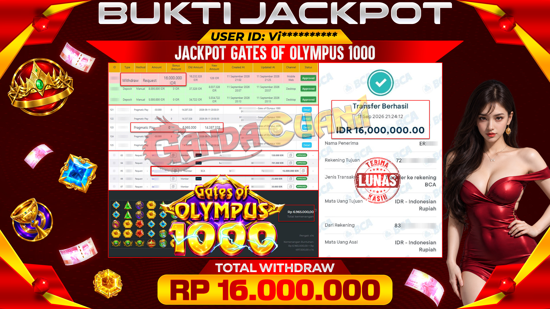 BUKTI JACKPOT GATES OF OLYMPUS  1000
