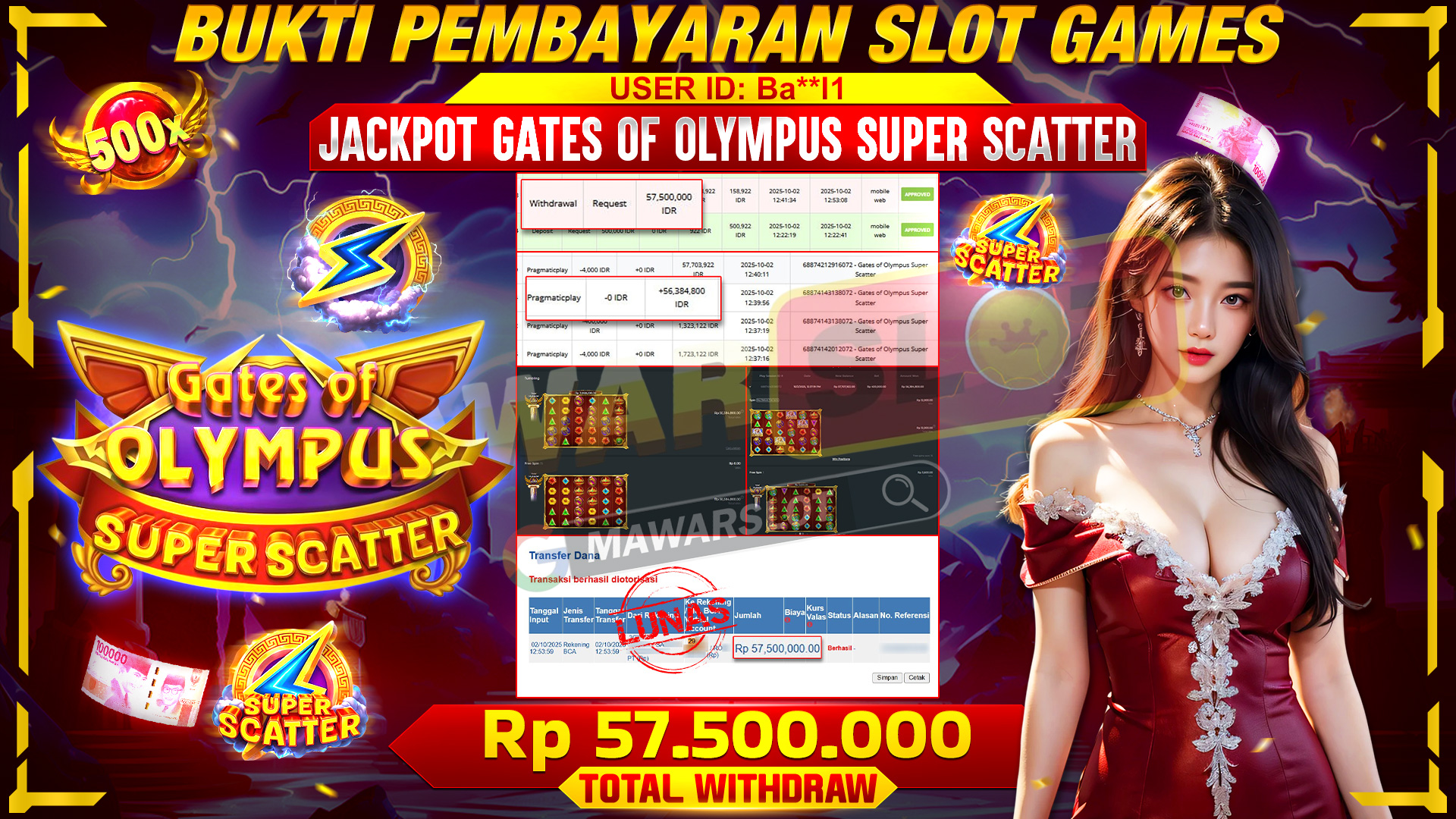 Kemenangan Langit! Bajol1 Disambar Petir Zeus di Gates of Olympus!