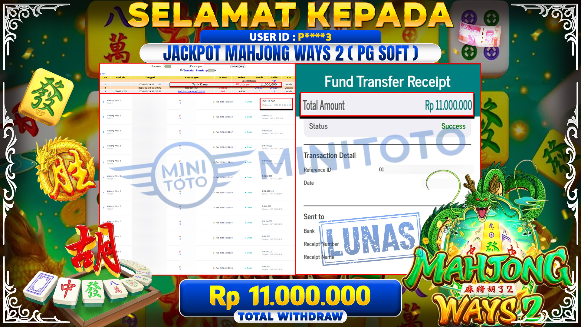 JACKPOT MAHYONG WAYS ( PG SOFT)