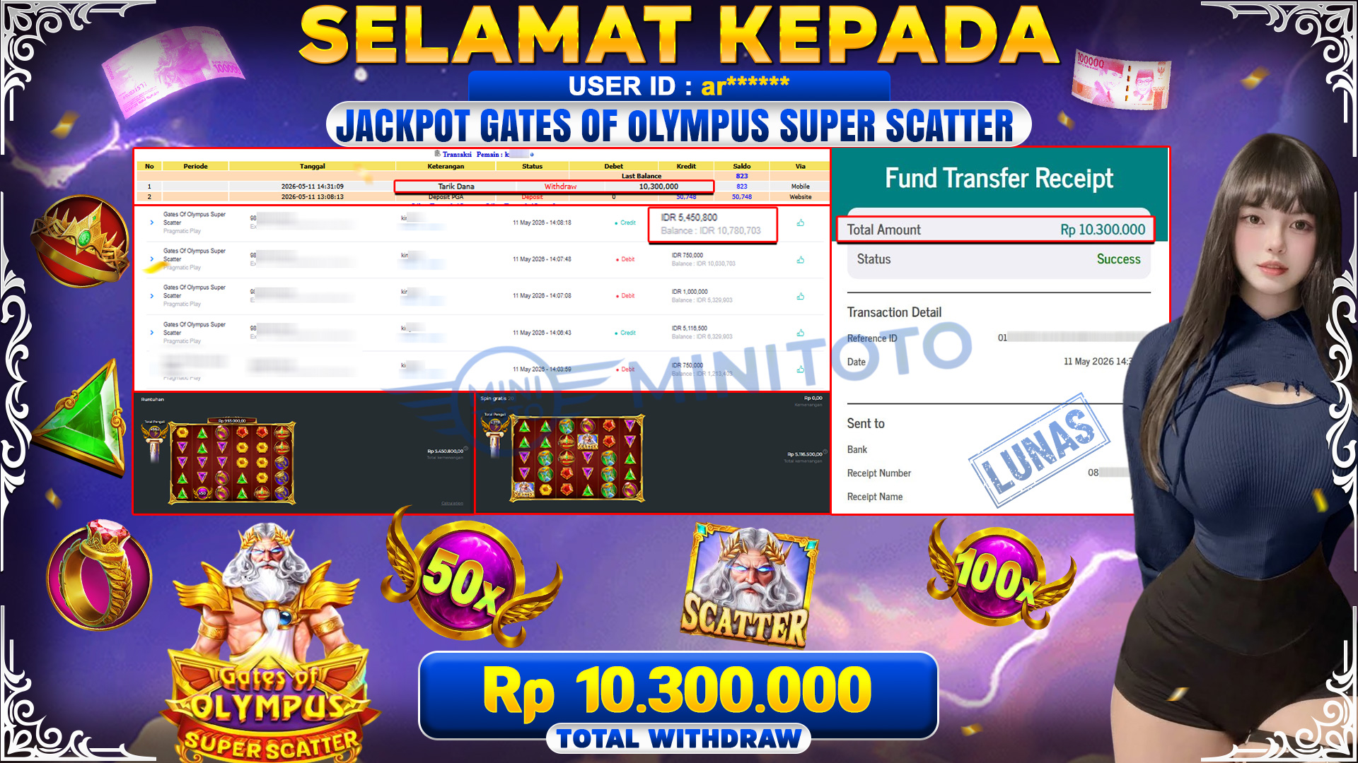BUKTI JACPOT Gates Of Olympus Super Scatter