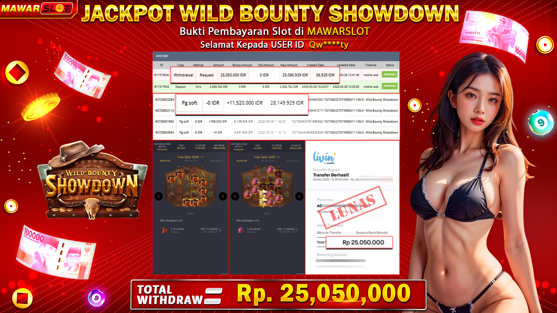 Razia Harta Karun Digital: Jackpot Rp25 Juta Lebih dari Wild Bounty Showdown Mawarslot!