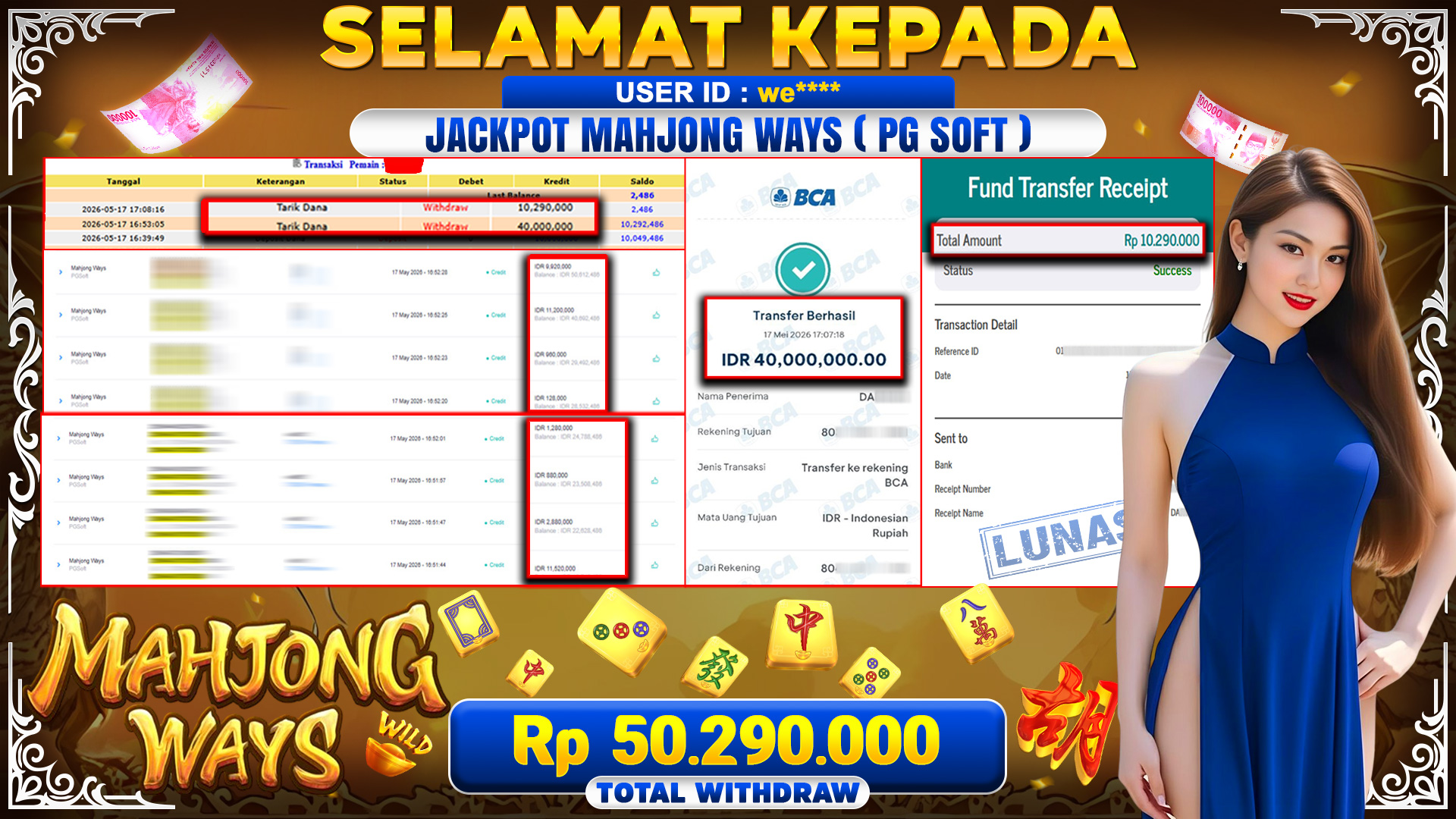 BUKTI JACPOT Mahjong Ways - PGSoft