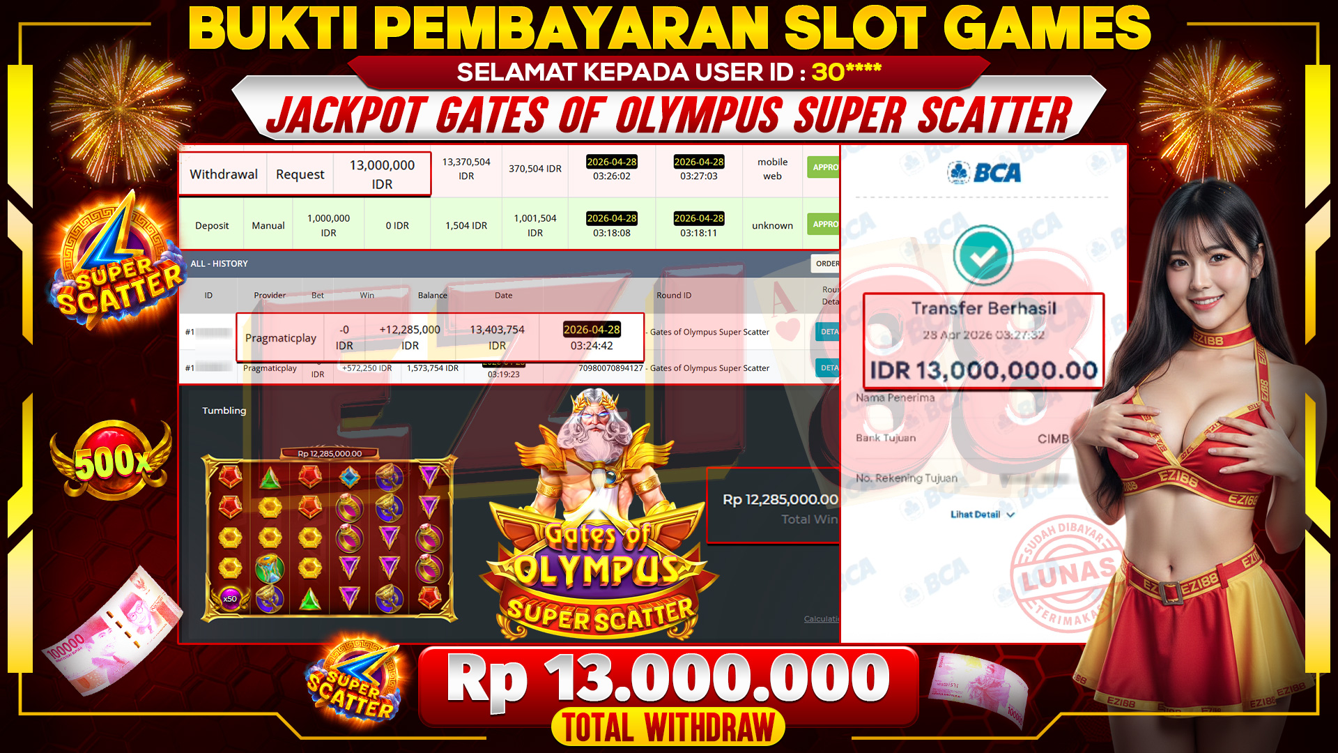 JACKPOT GATES OF OLYMPUS SUPER SCATTER