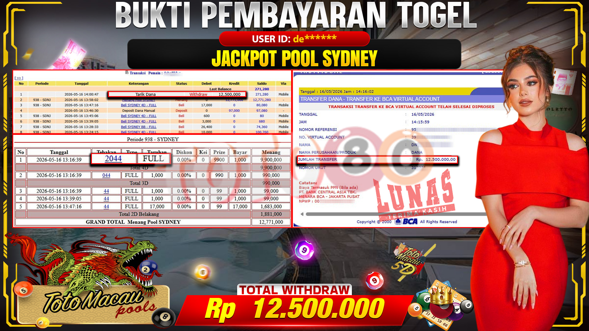 💰🎉 TOTO80 – JACKPOT TOGEL SYDNEY LOTTO RP. 12,500,000,- TELAH DIBAYARKAN! 💰🎉