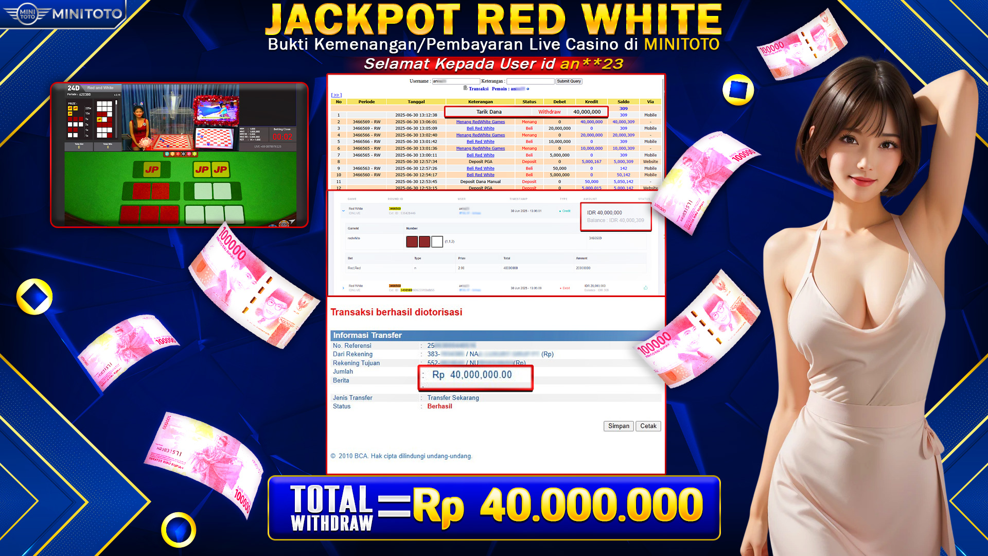 JACKPOT Redwhite Game ( Livegame )