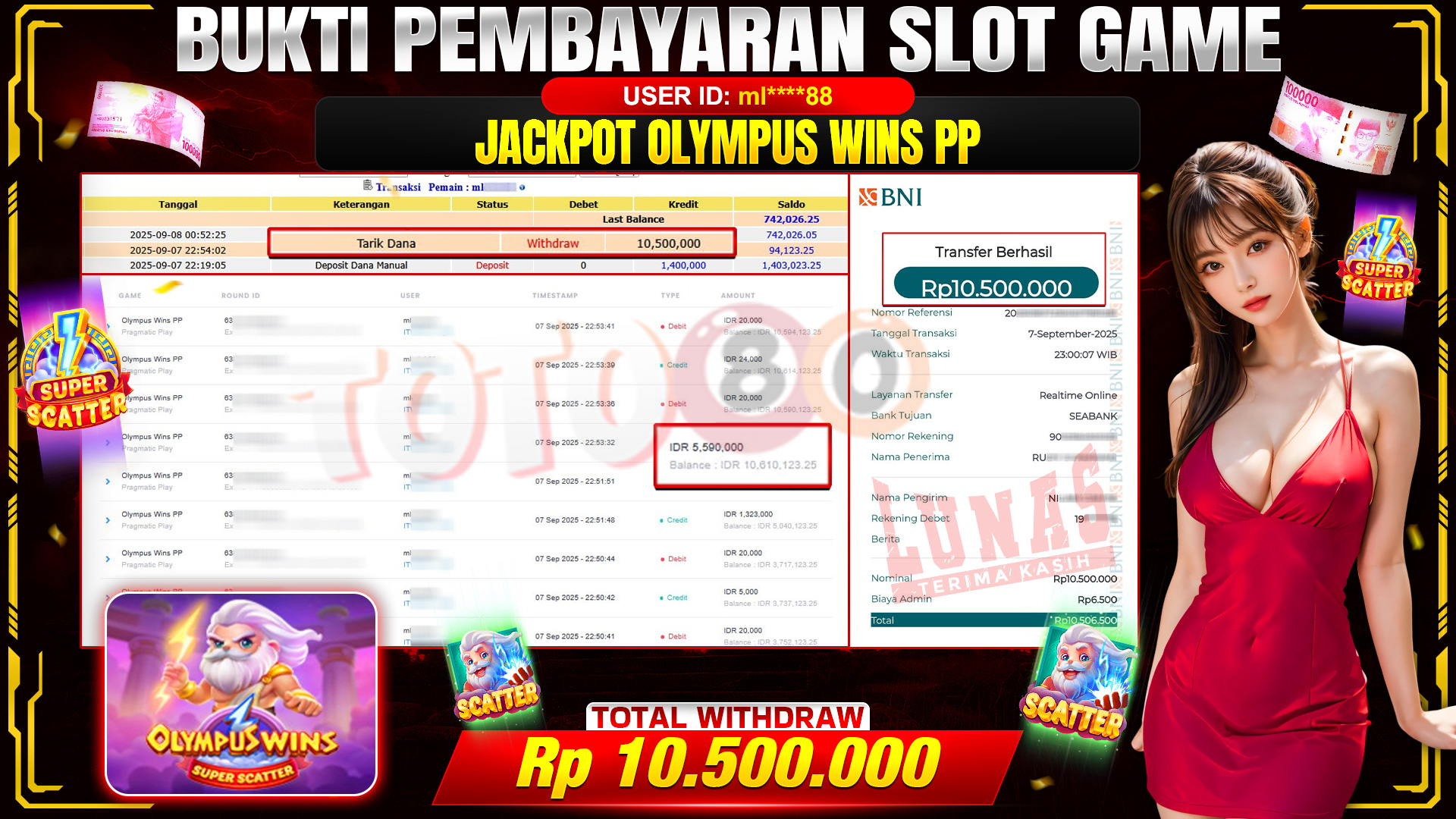 🎉 TOTO80 – JACKPOT OLYMPUS WINS PP RP.10,500,000,- TELAH DIBAYARKAN! 🎉