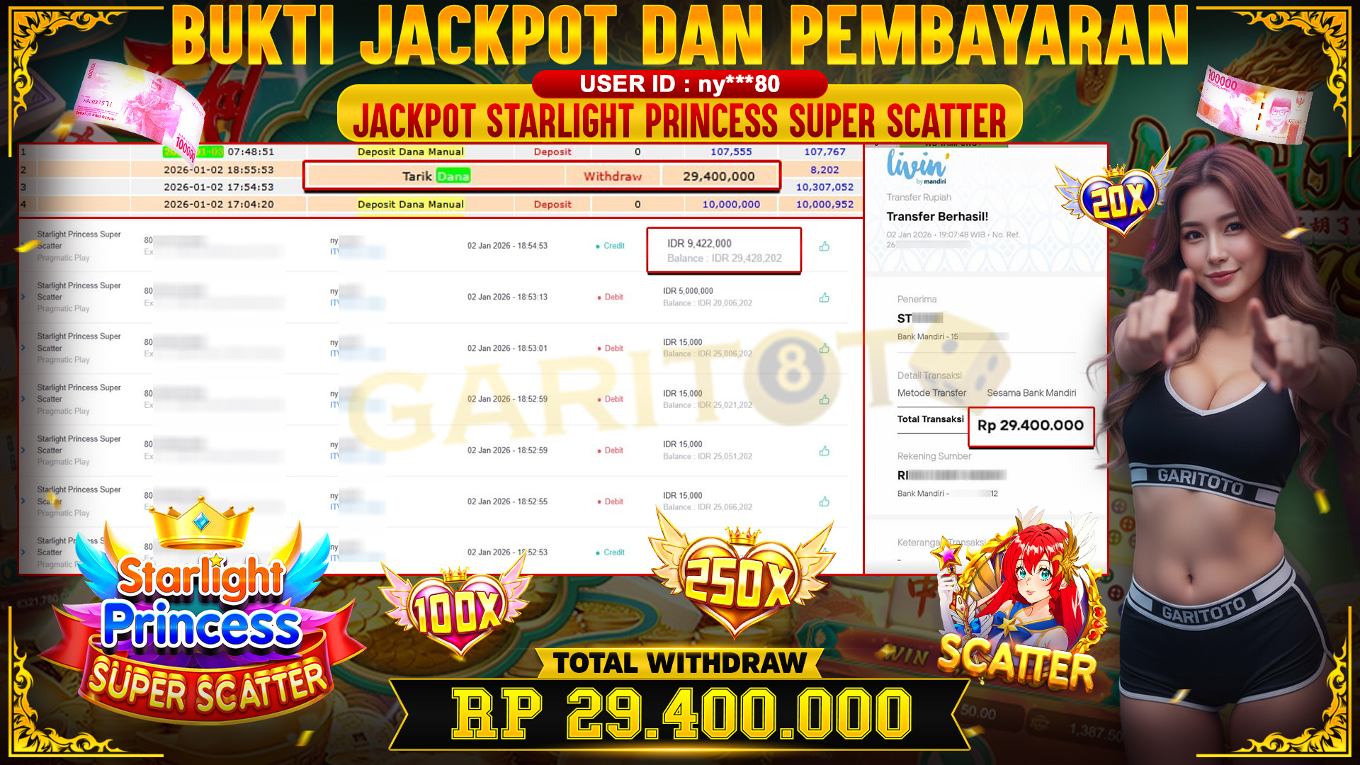 JACKPOT STARLIGHT PRINCESS SUPER SCATTER