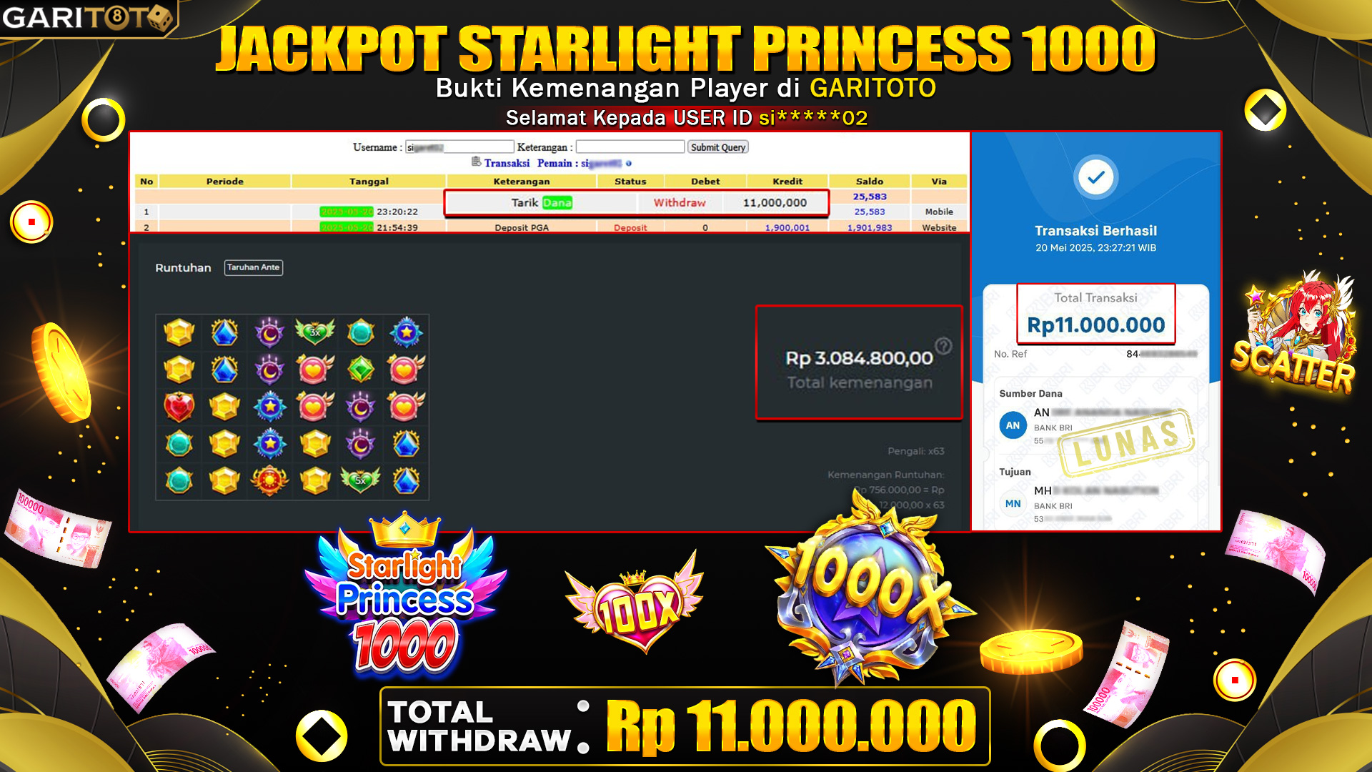 JACKPOT STARLIGHT PRINCESS 1000