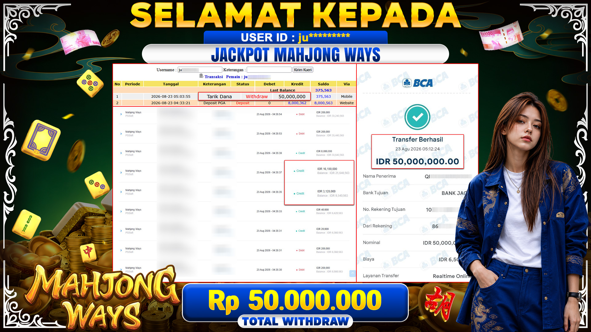 BUKTI JACKPOT MAHJONG WAYS - PG SOFT