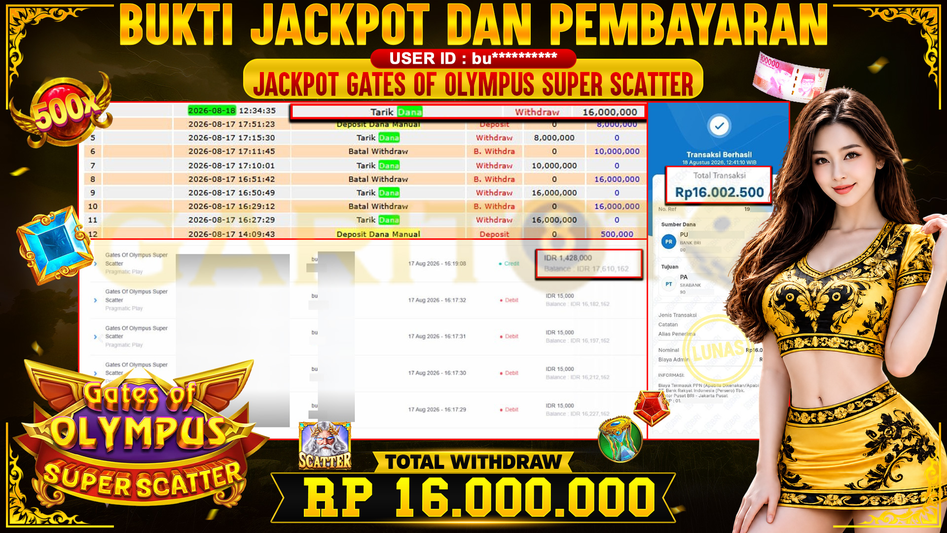 JACKPOT Gates Of Olympus Super Scatter