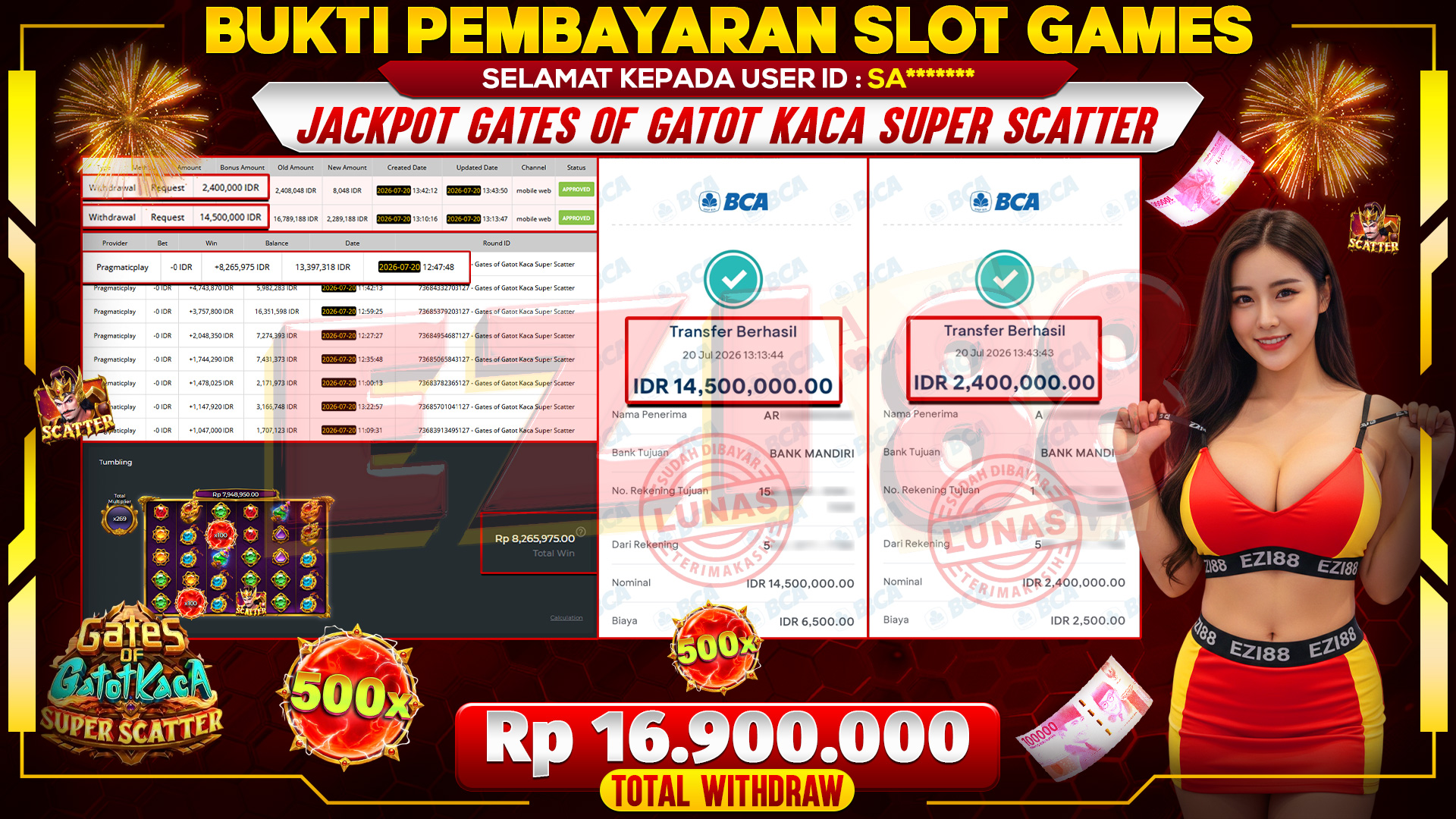 JACKPOT GATES OF GATOT KACA SUPER SCATTER