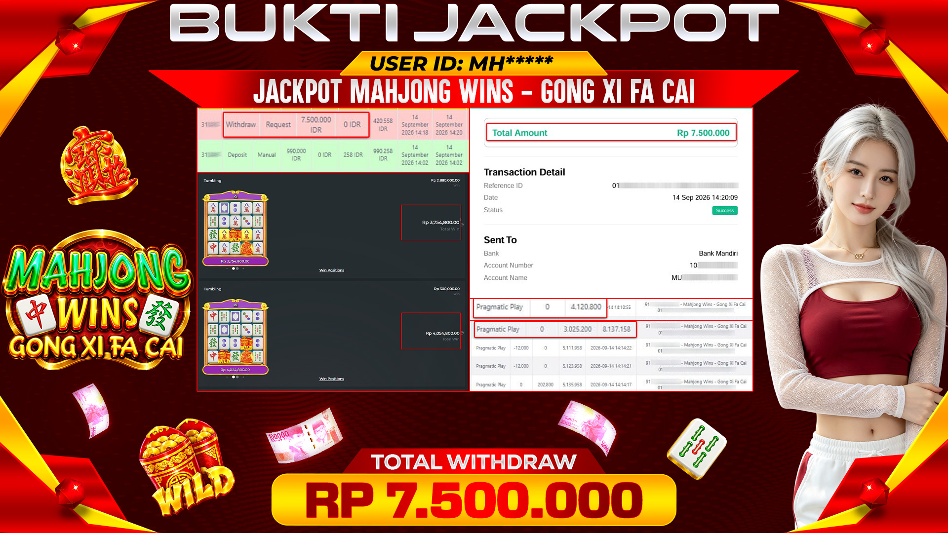 BUKTI JACKPOT Mahjong Wins - Gong Xi Fa Cai 