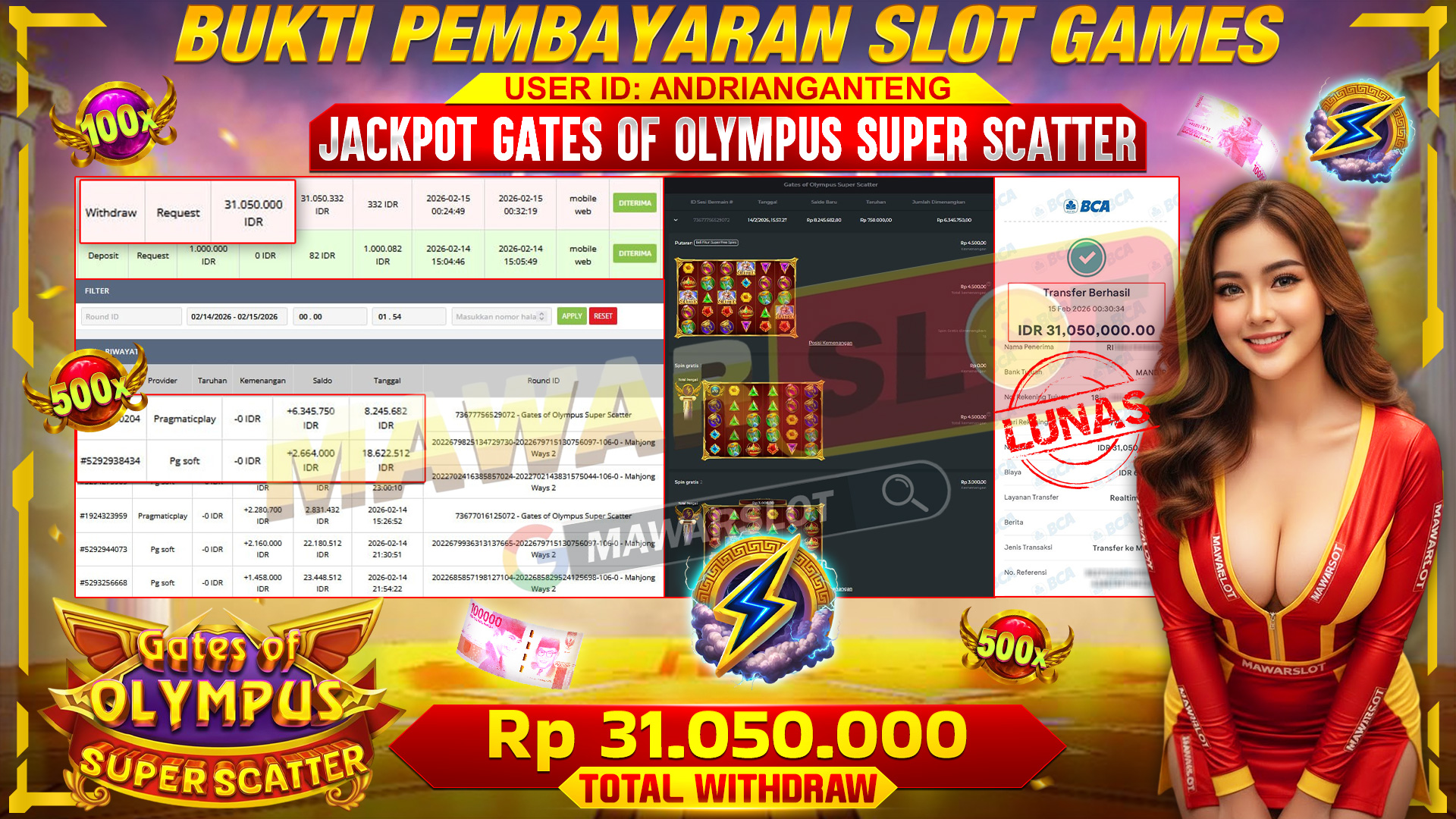 Zeus Tersenyum, Saldo Melonjak Brutal!