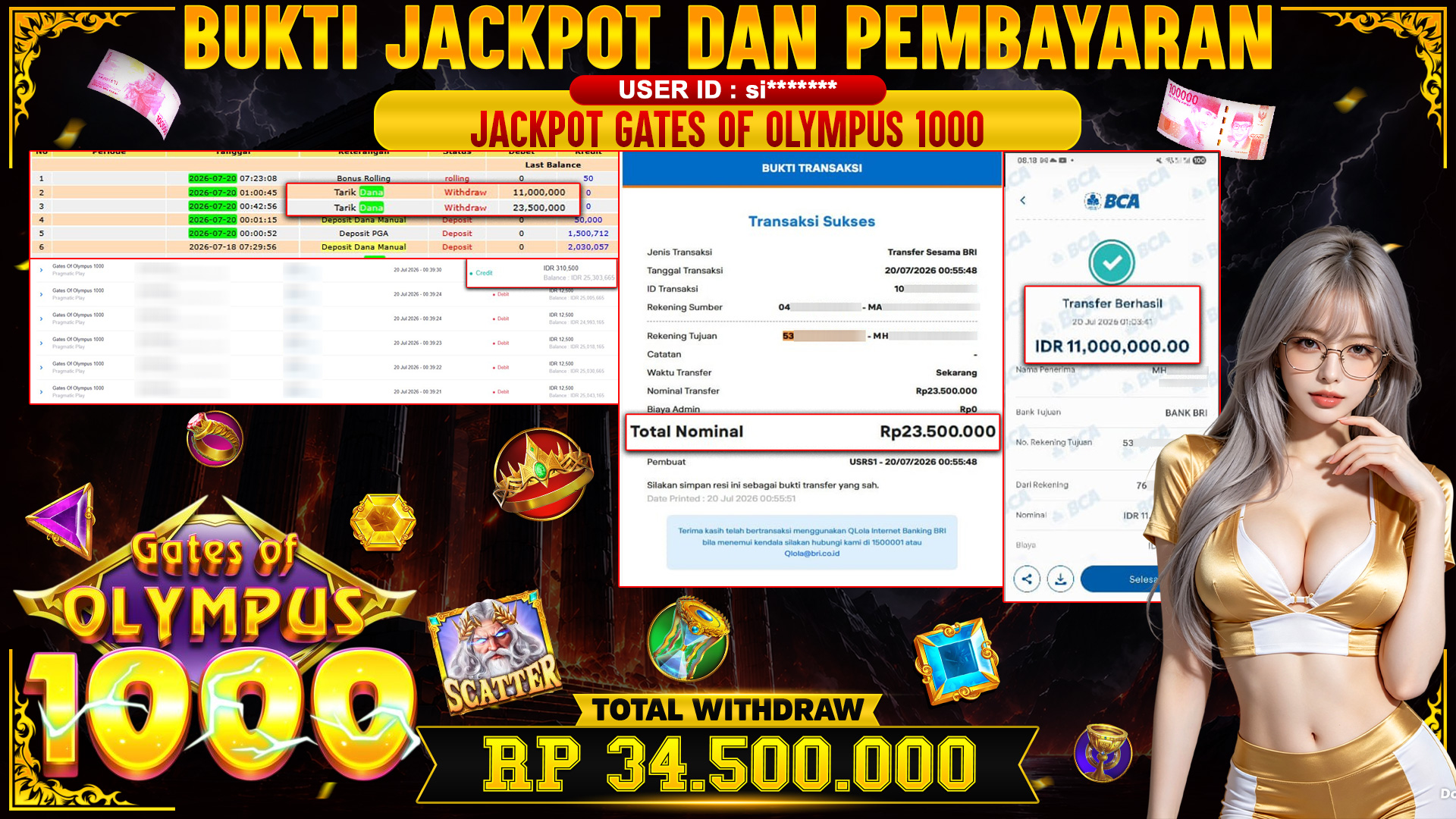 JACKPOT Gates Of Olympus 1000